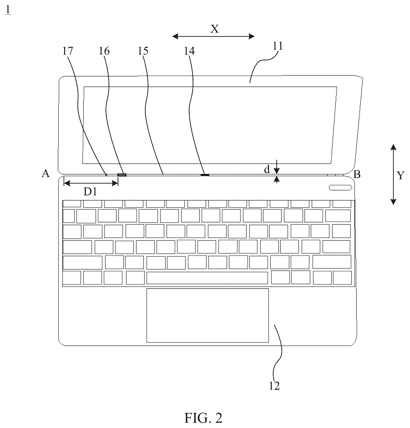 Patent US12562453 Figure 2 – Electronic device