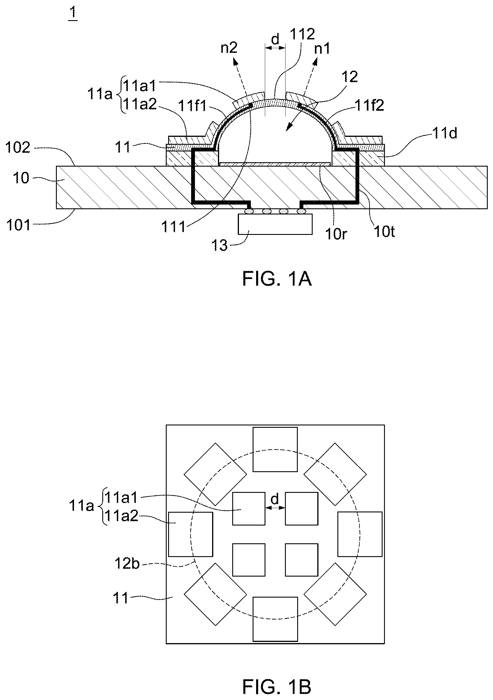 Patent US12562454 Figure 1 – Semiconductor device package