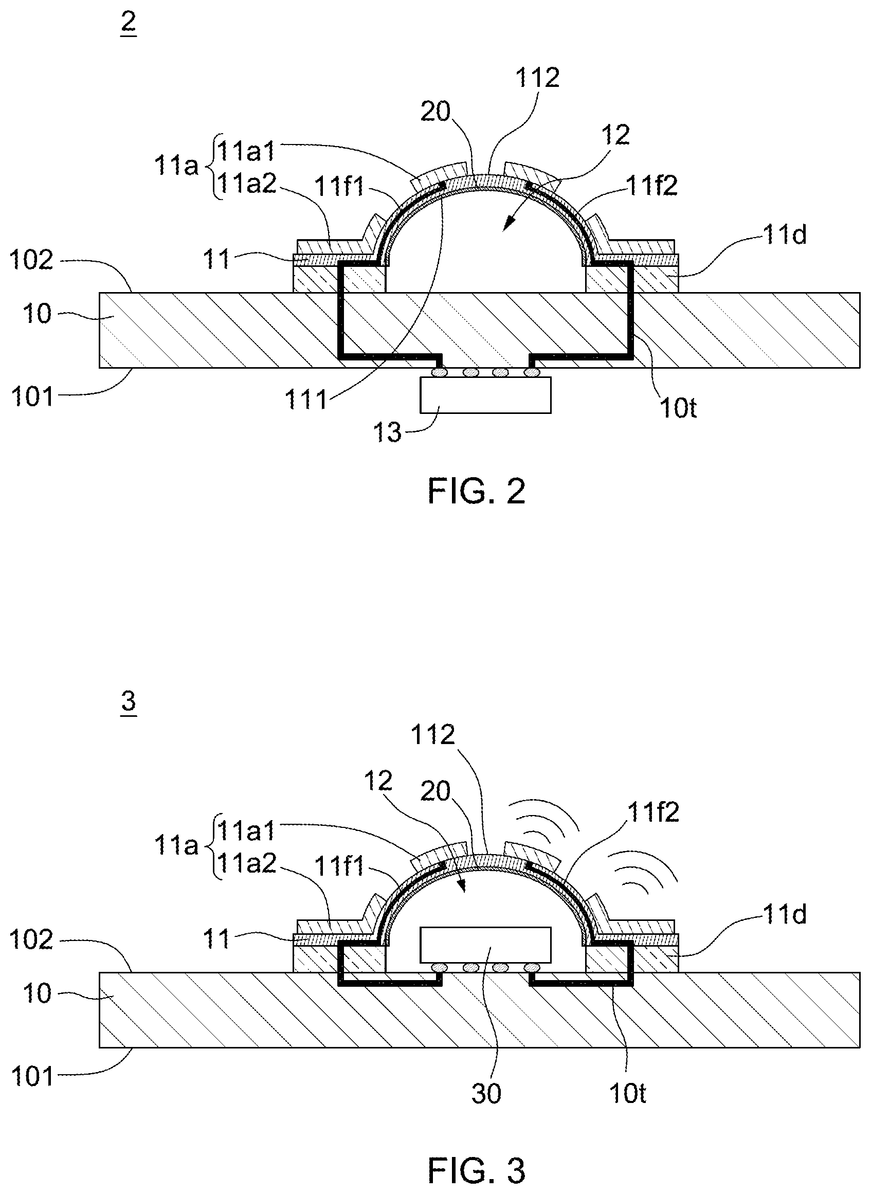 Patent US12562454 Figure 2 – Semiconductor device package