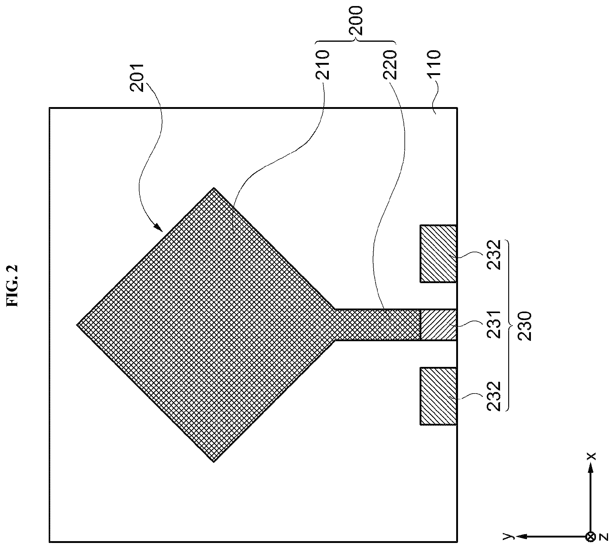 Patent US12562459 Figure 2 – Antenna device and display device including the same