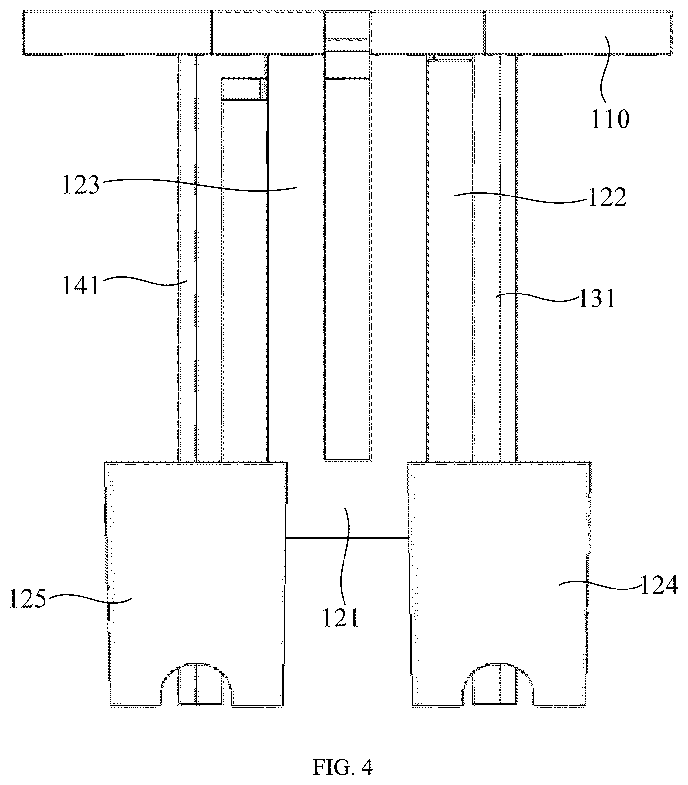 Patent US12562463 Figure 4 – High-frequency radiation unit and multi-frequency base station antenna