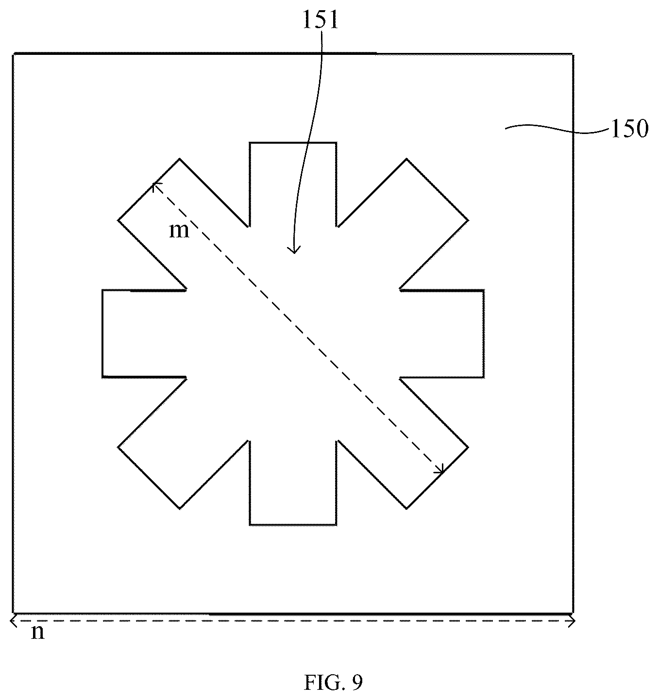 Patent US12562463 Figure 9 – High-frequency radiation unit and multi-frequency base station antenna