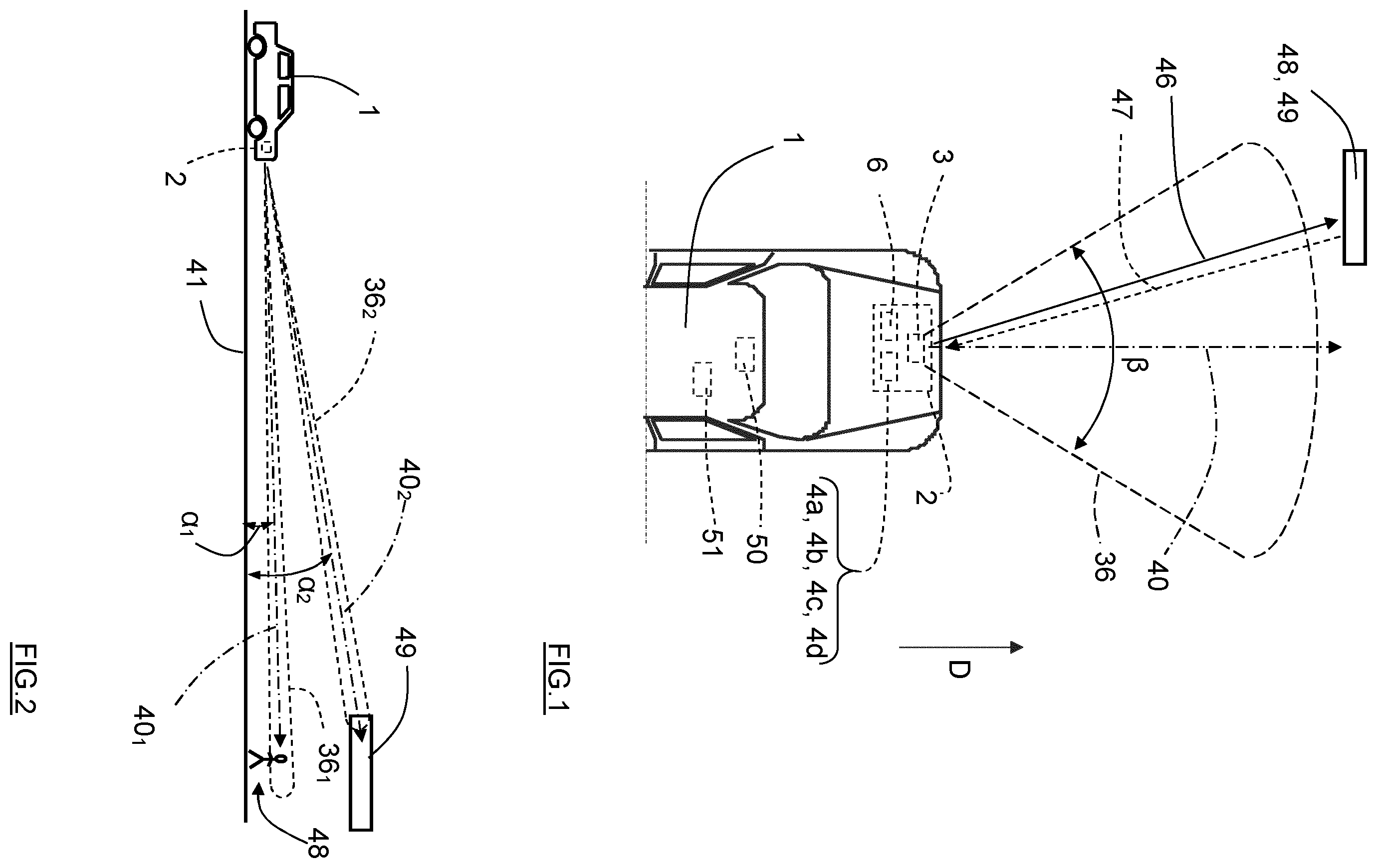 Patent US12562465 Figure 1 – Vehicle radar sensor unit with increased vertical resolution
