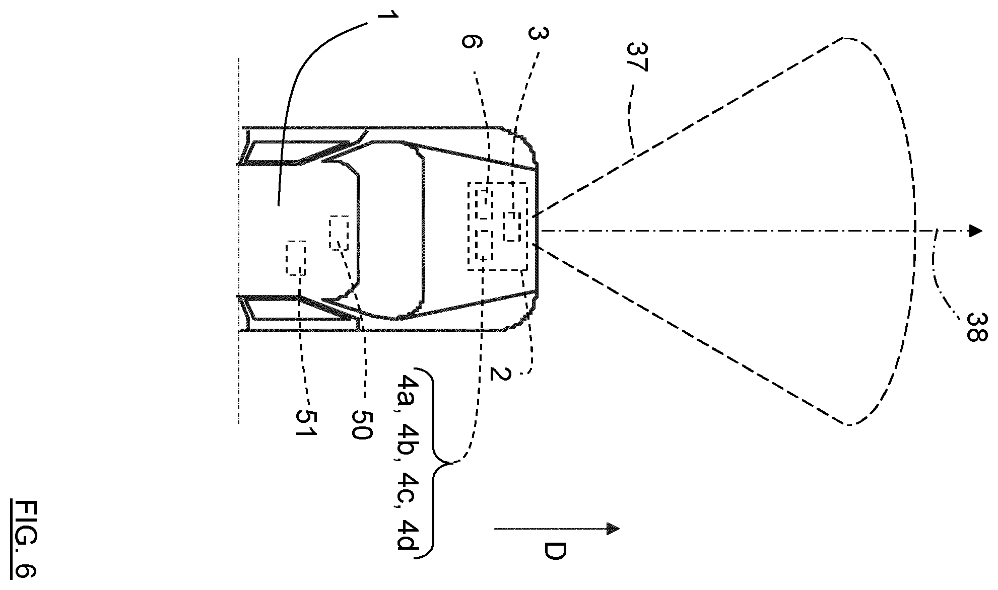 Patent US12562465 Figure 5 – Vehicle radar sensor unit with increased vertical resolution