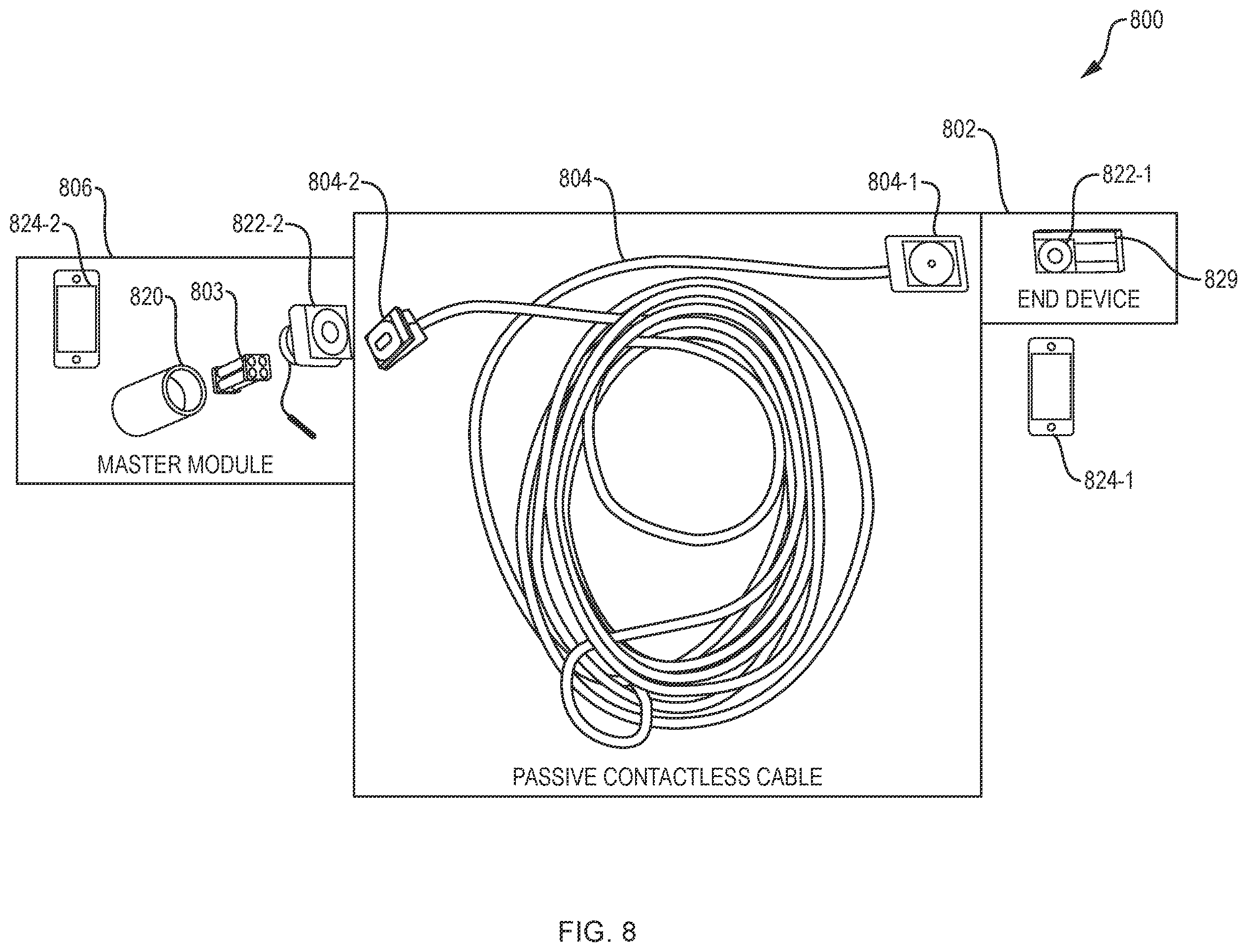Patent US12562467 Figure 10 – Contactless modem cable