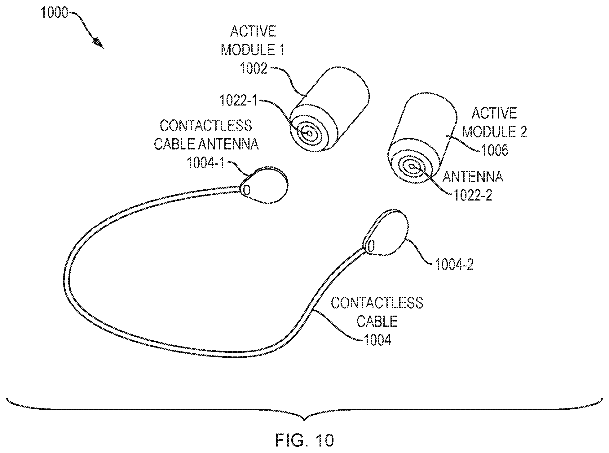 Patent US12562467 Figure 12 – Contactless modem cable