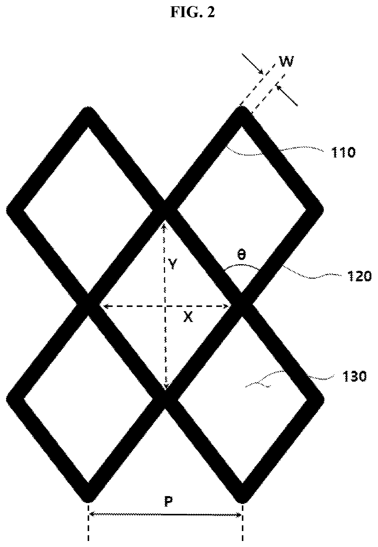 Patent US12562468 Figure 2 – Conductive mesh structure and antenna element comprising same