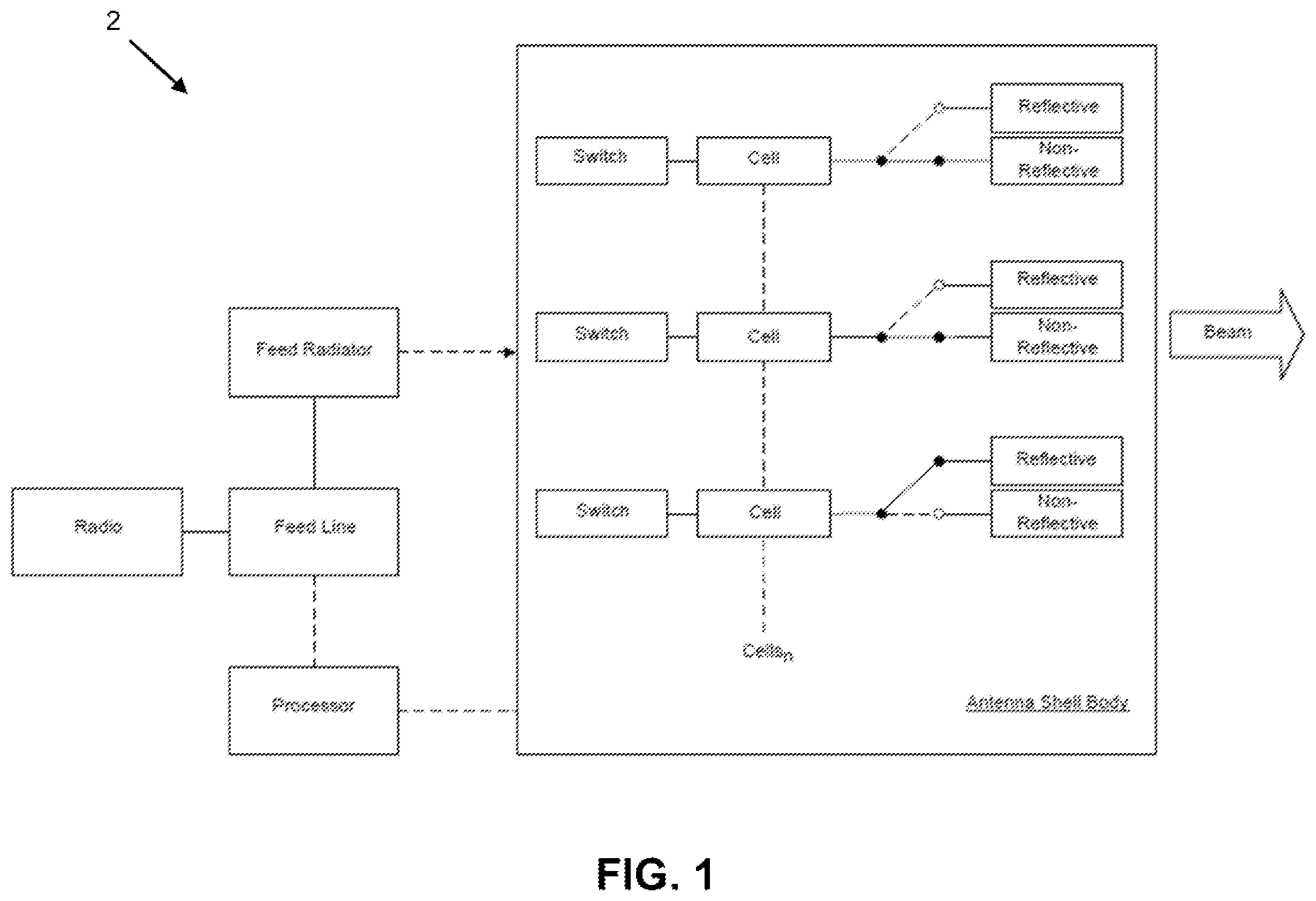 Patent US12562472 Figure 1 – Steerable antenna system and method