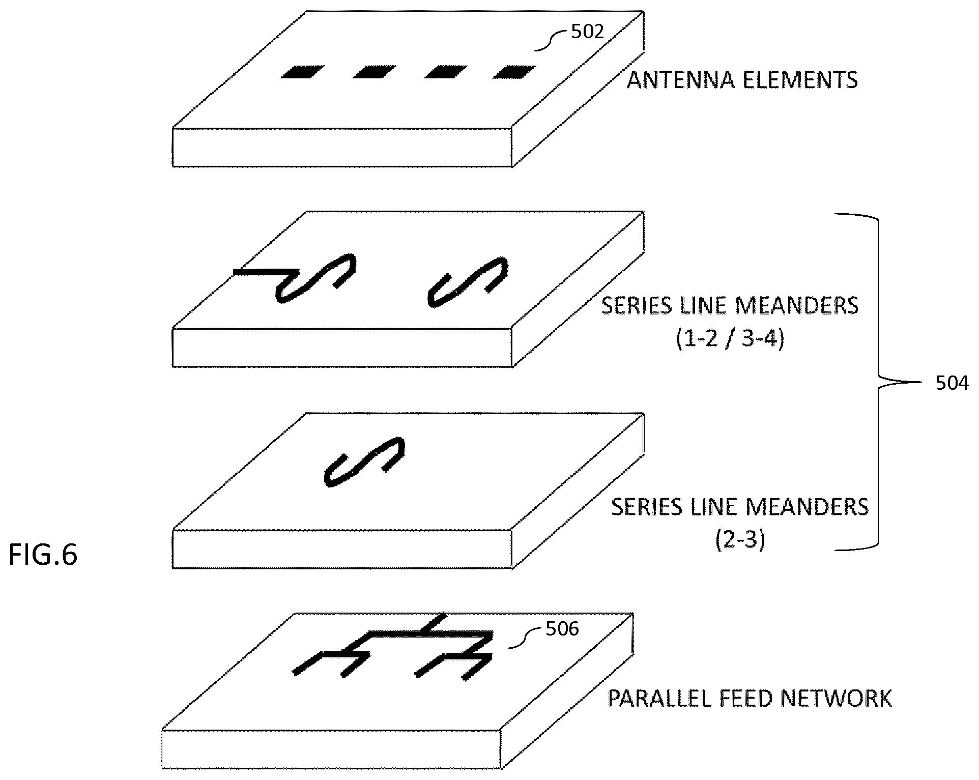 Patent US12562475 Figure 6 – Electronic scanning antenna