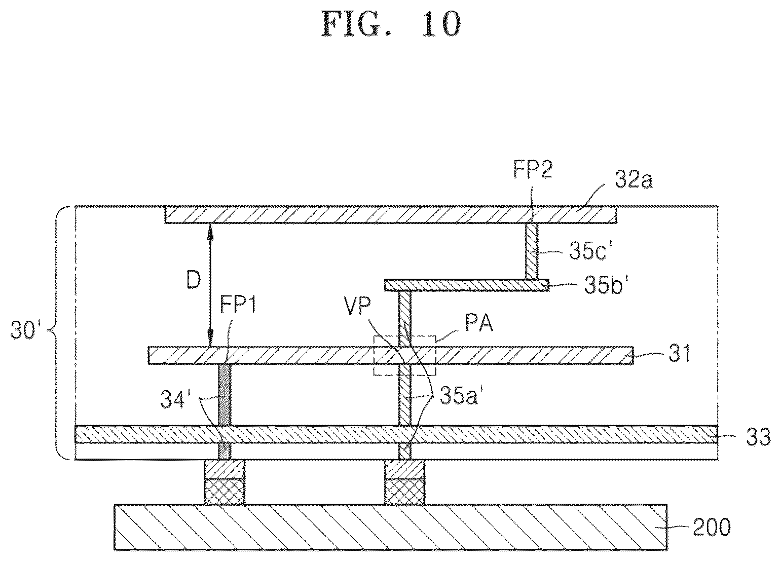 Patent US12562484 Figure 9 – Antenna module and radio frequency apparatus including the same