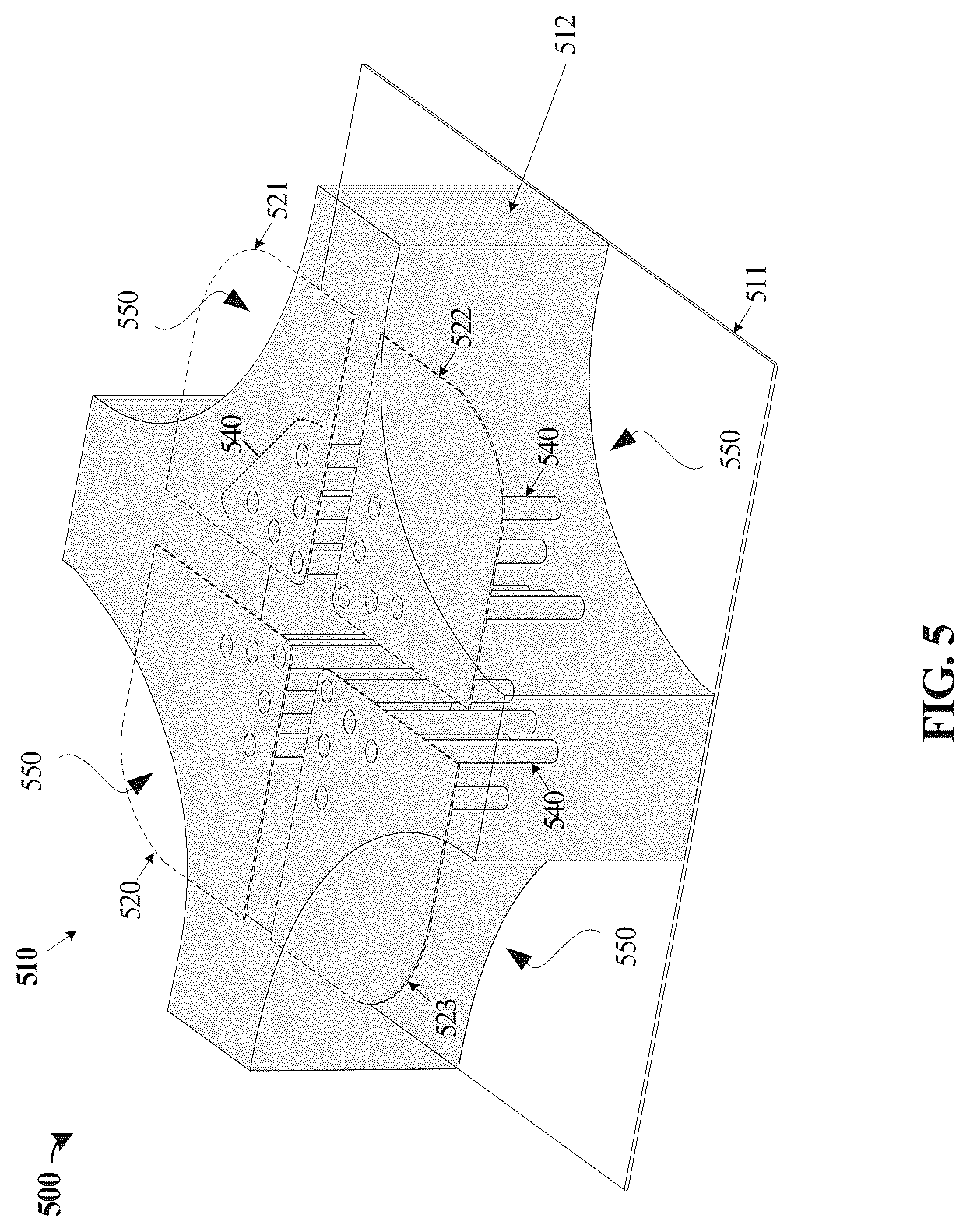 Patent US12562488 Figure 5 – Magneto-electric dipole antenna formed in layered stackup