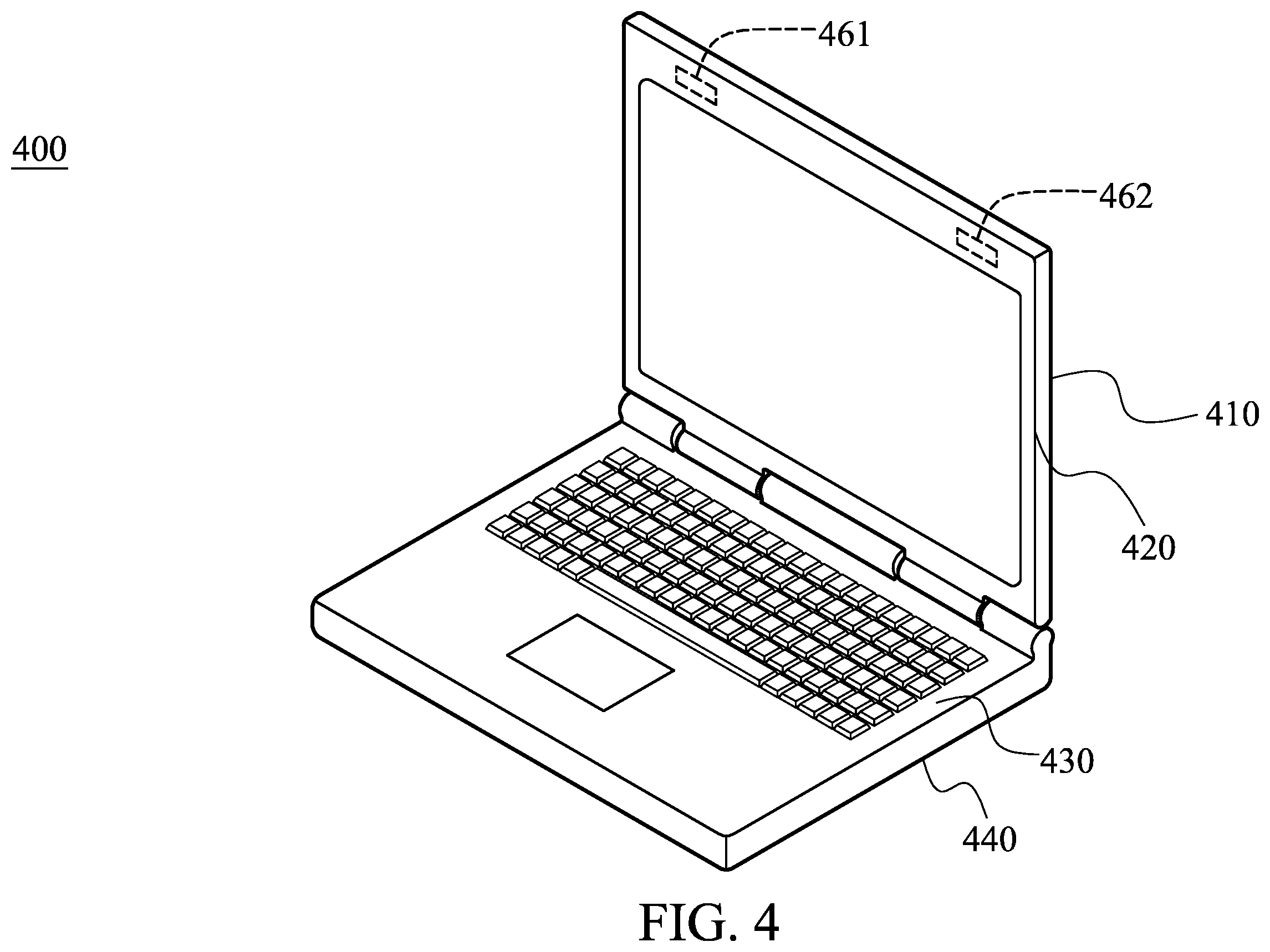 Patent US12562489 Figure 4 – Mobile device supporting wideband operation
