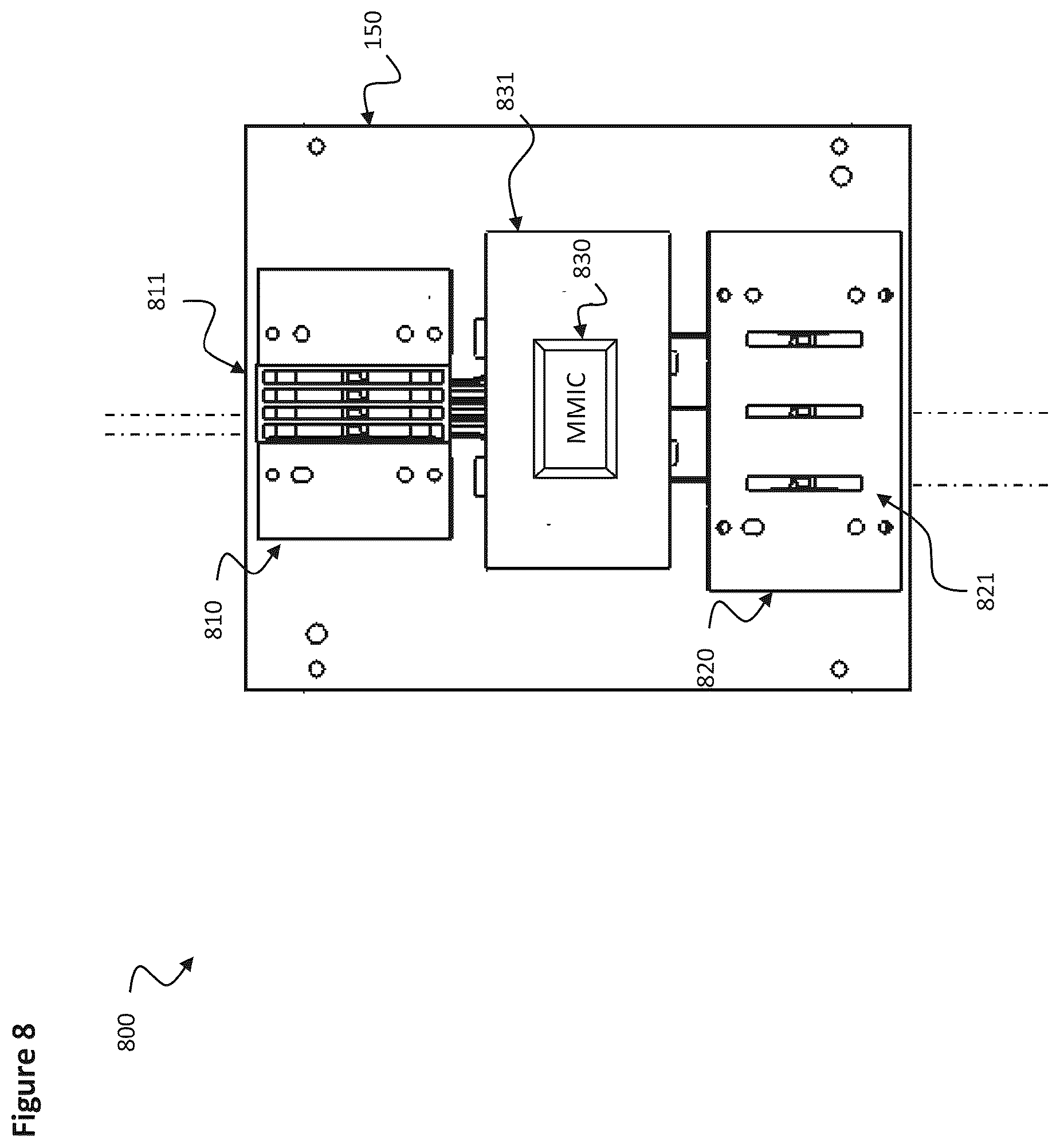 Patent US12562492 Figure 8 – Horn antenna device
