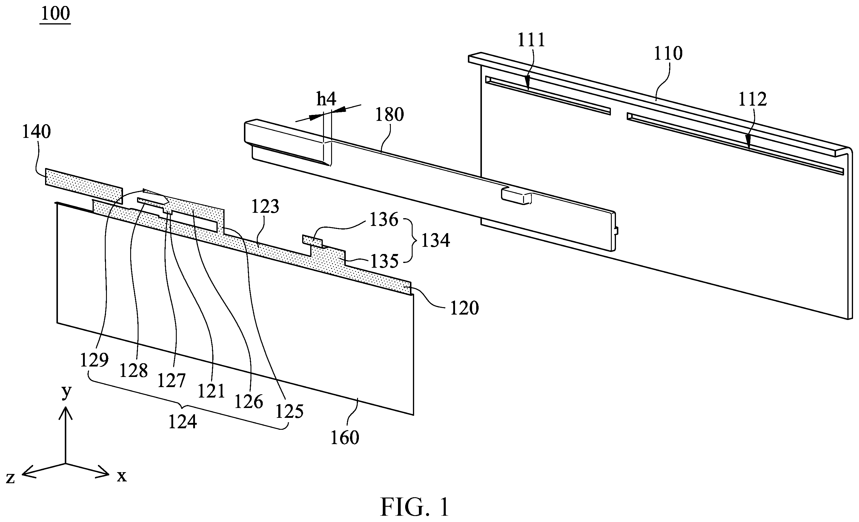 Patent US12562493 Figure 1 – Antenna structure and electronic device