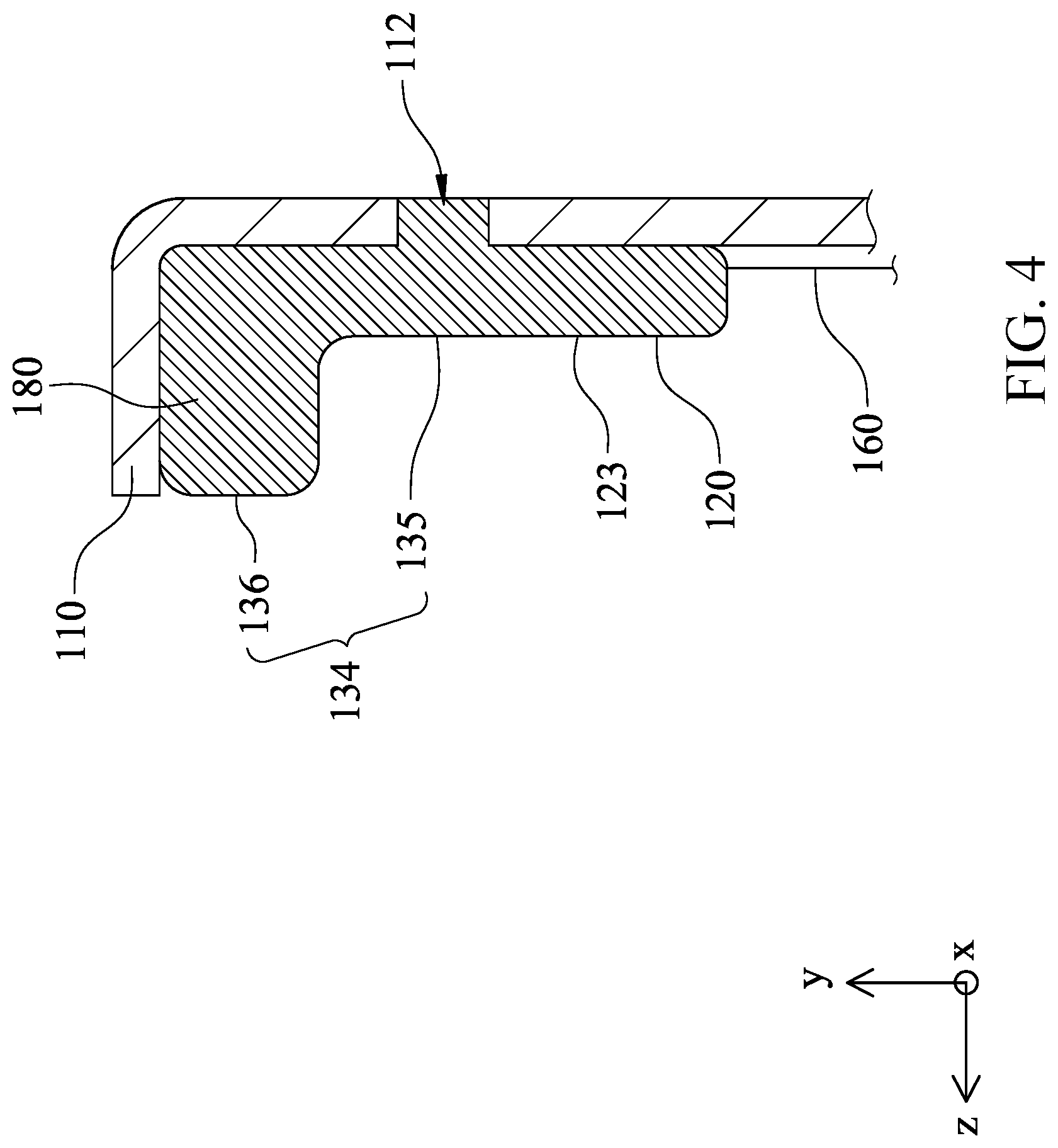 Patent US12562493 Figure 4 – Antenna structure and electronic device