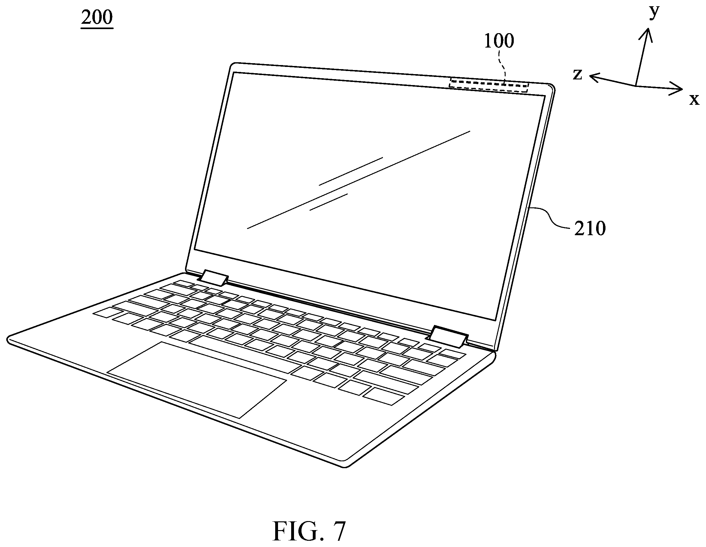 Patent US12562493 Figure 7 – Antenna structure and electronic device