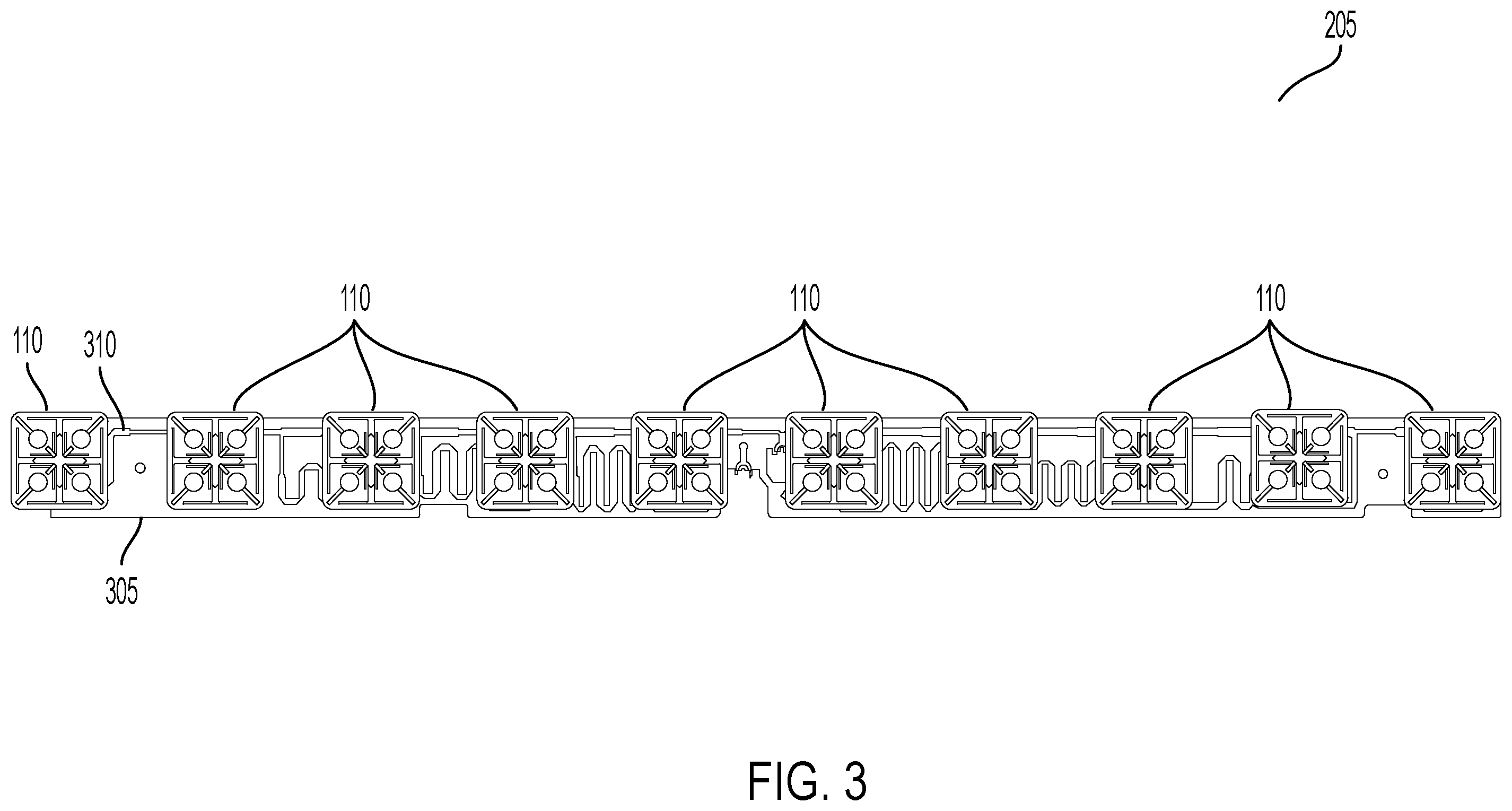 Patent US12562500 Figure 3 – Multi-layer feedboard for 8T8R antenna array within compact antenna