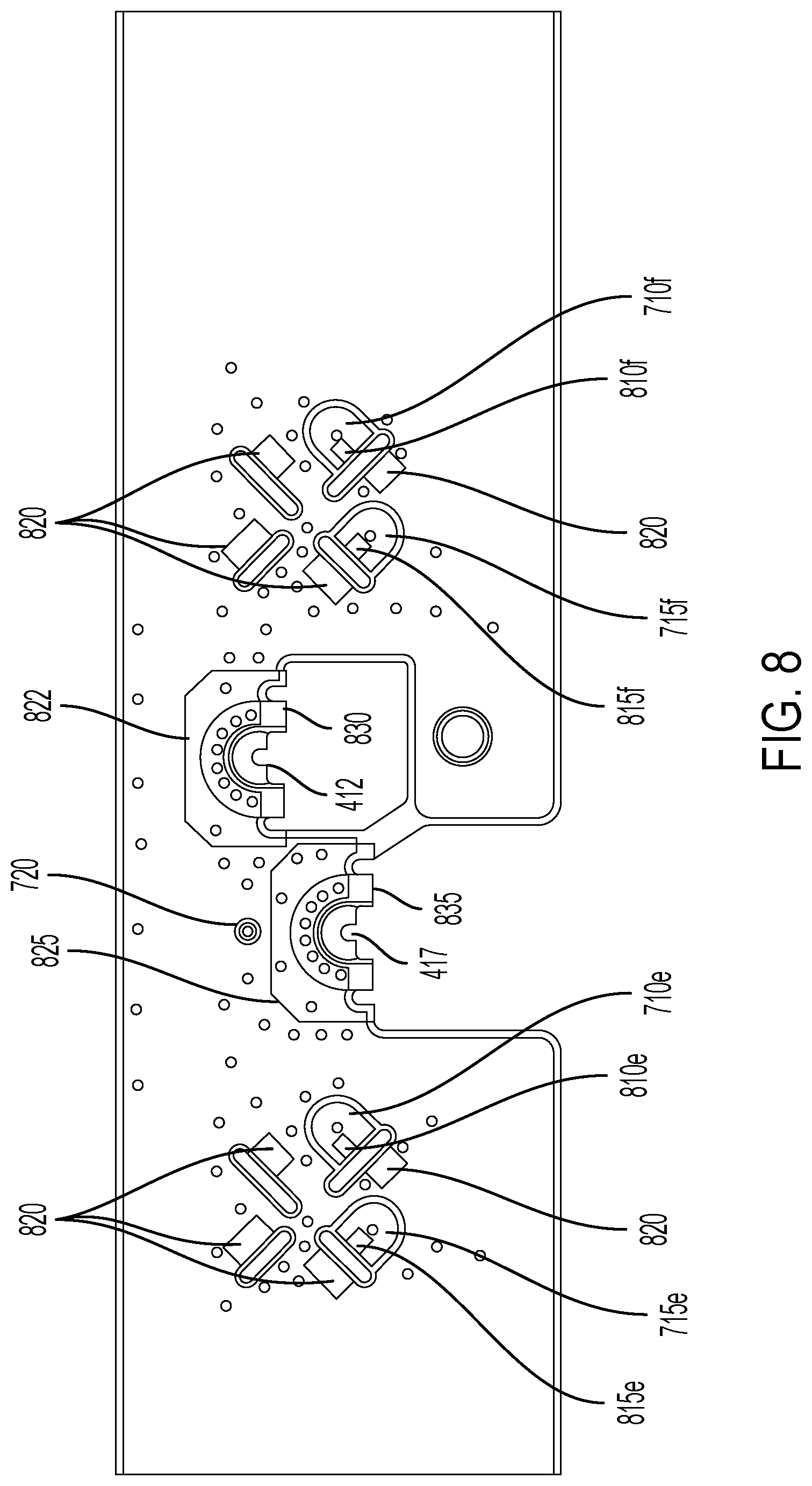 Patent US12562500 Figure 12 – Multi-layer feedboard for 8T8R antenna array within compact antenna