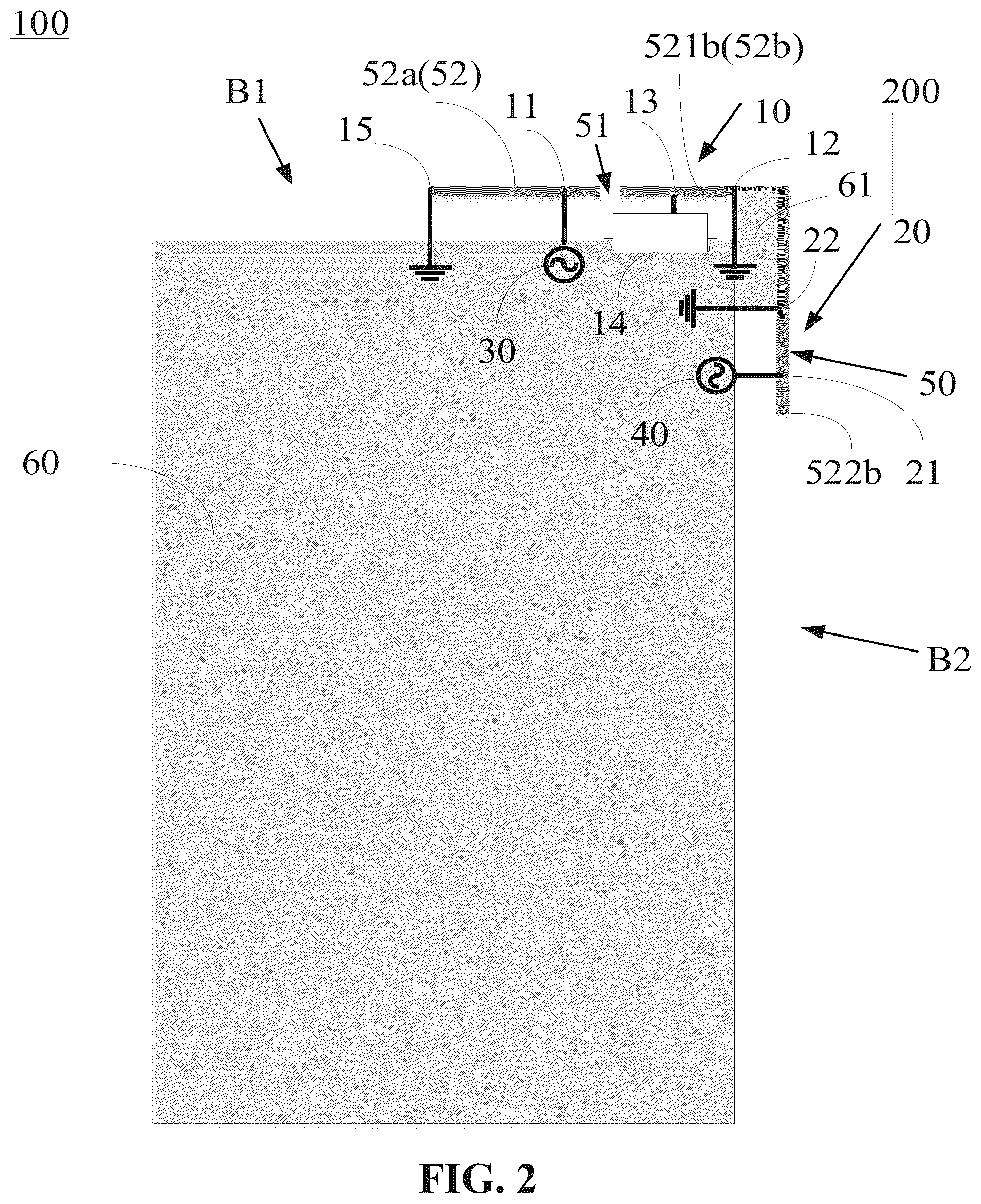 Patent US12562505 Figure 2 – Antenna structure and electronic device