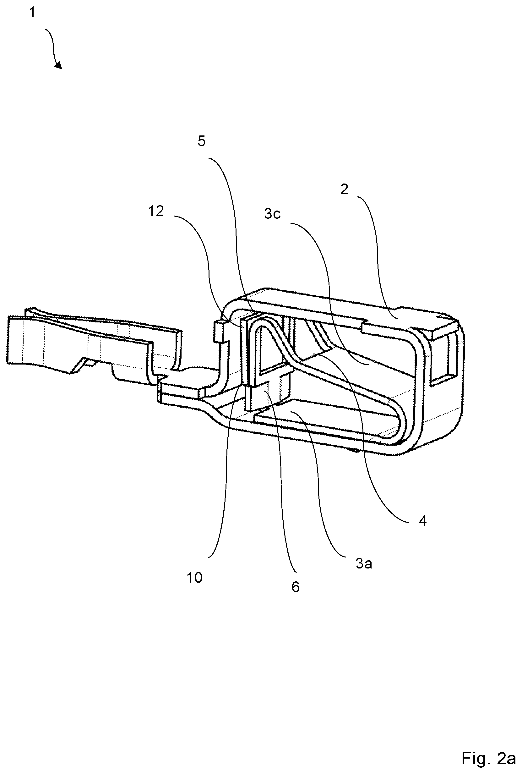 Patent US12562510 Figure 4 – Bus bar piece and clamping spring configuration for a conductor connection terminal
