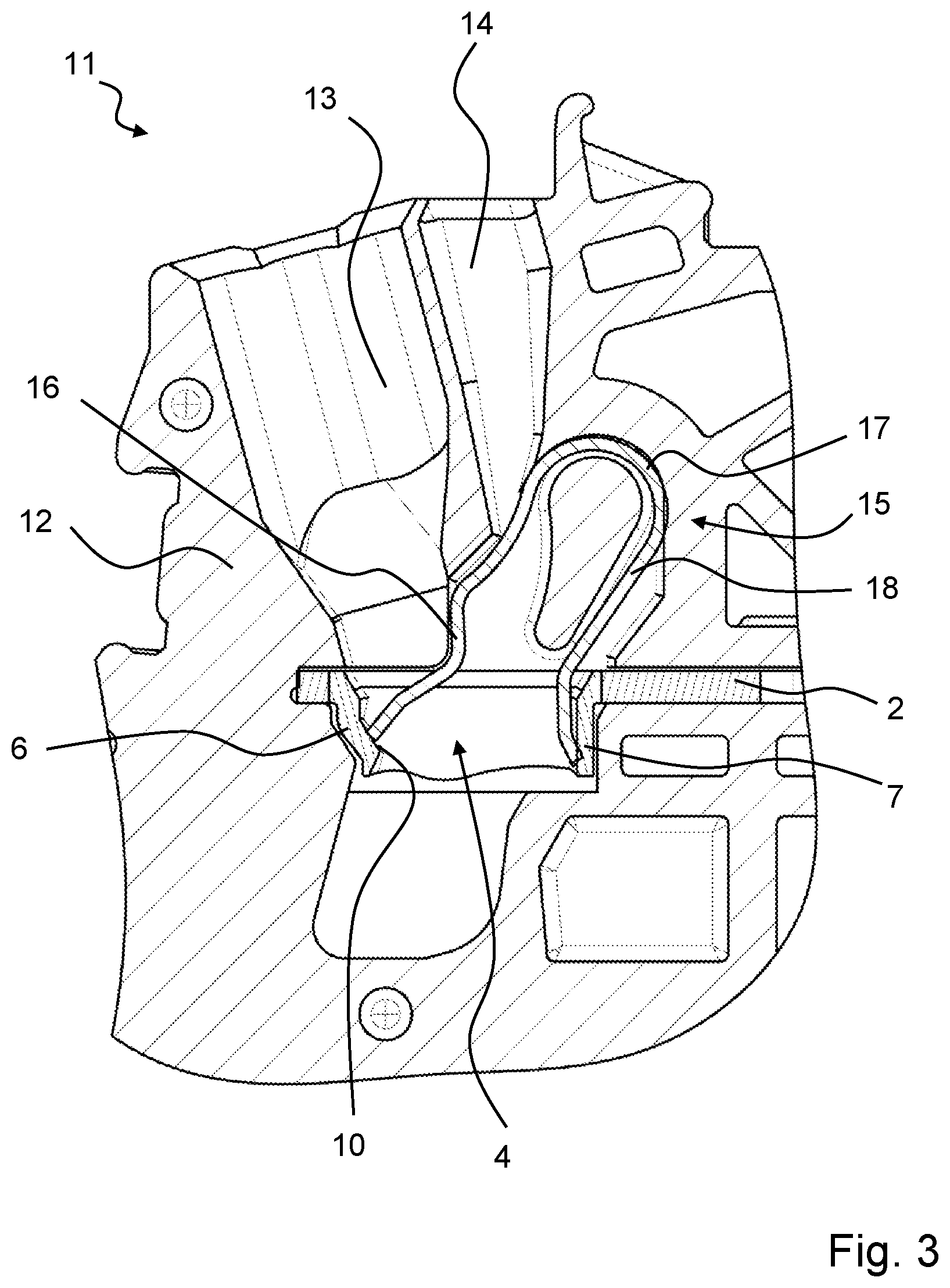 Patent US12562513 Figure 3 – Spring-force clamping connection, conductor terminal, and method for manufacturing a spring-force clamping connection