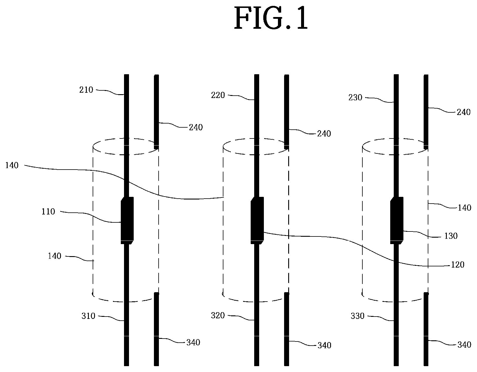 Patent US12562515 Figure 1 – Three-phase terminal block having leakage current limiting function