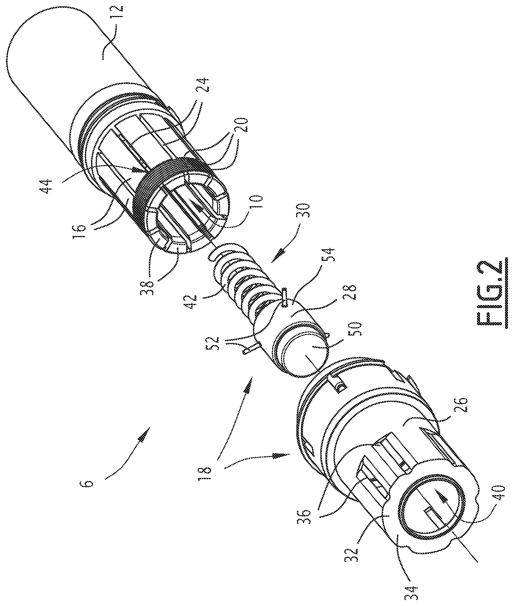 Patent US12562522 Figure 2 – Electrical connector comprising a user protective system