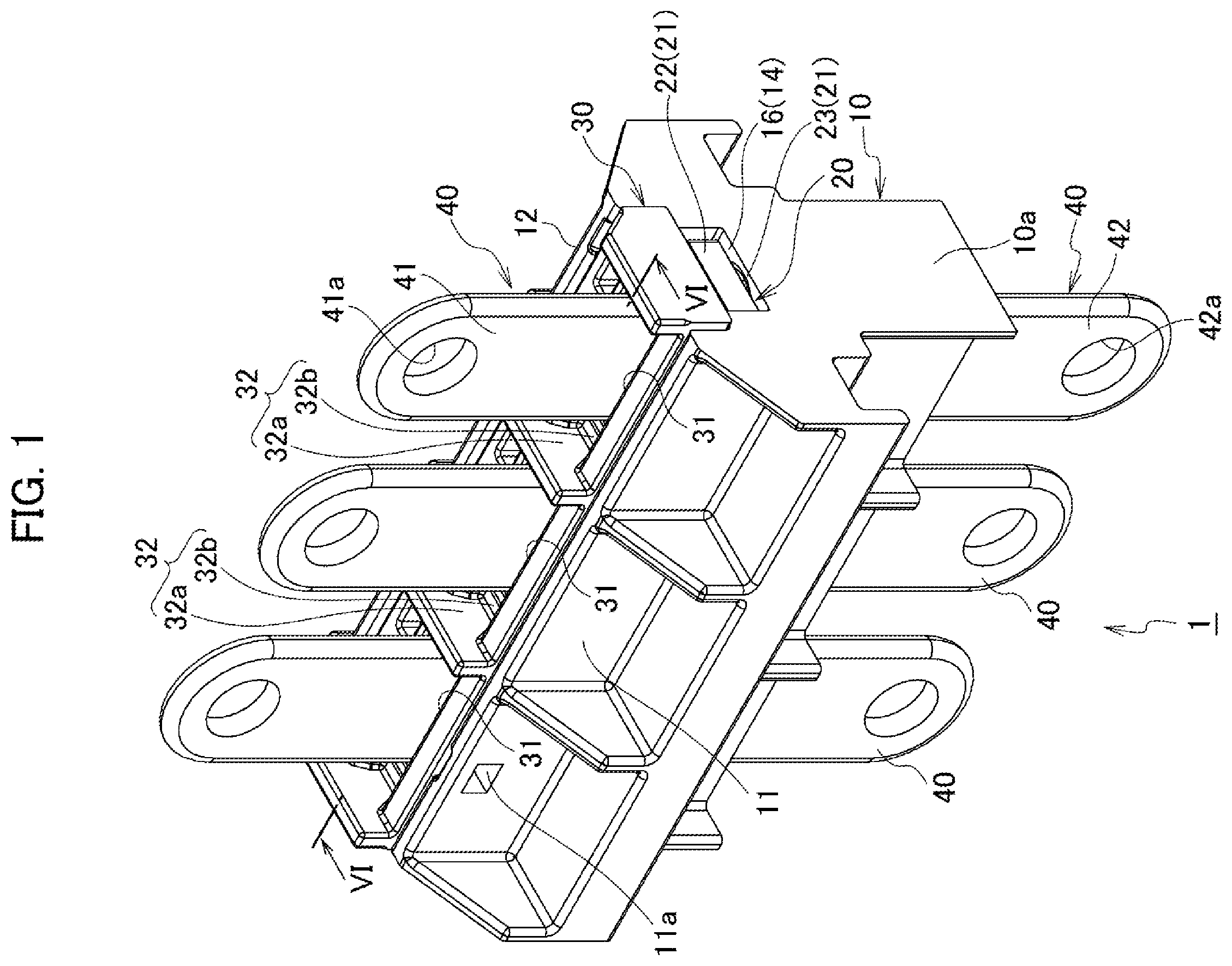 Patent US12562523 Figure 1 – Waterproof terminal block