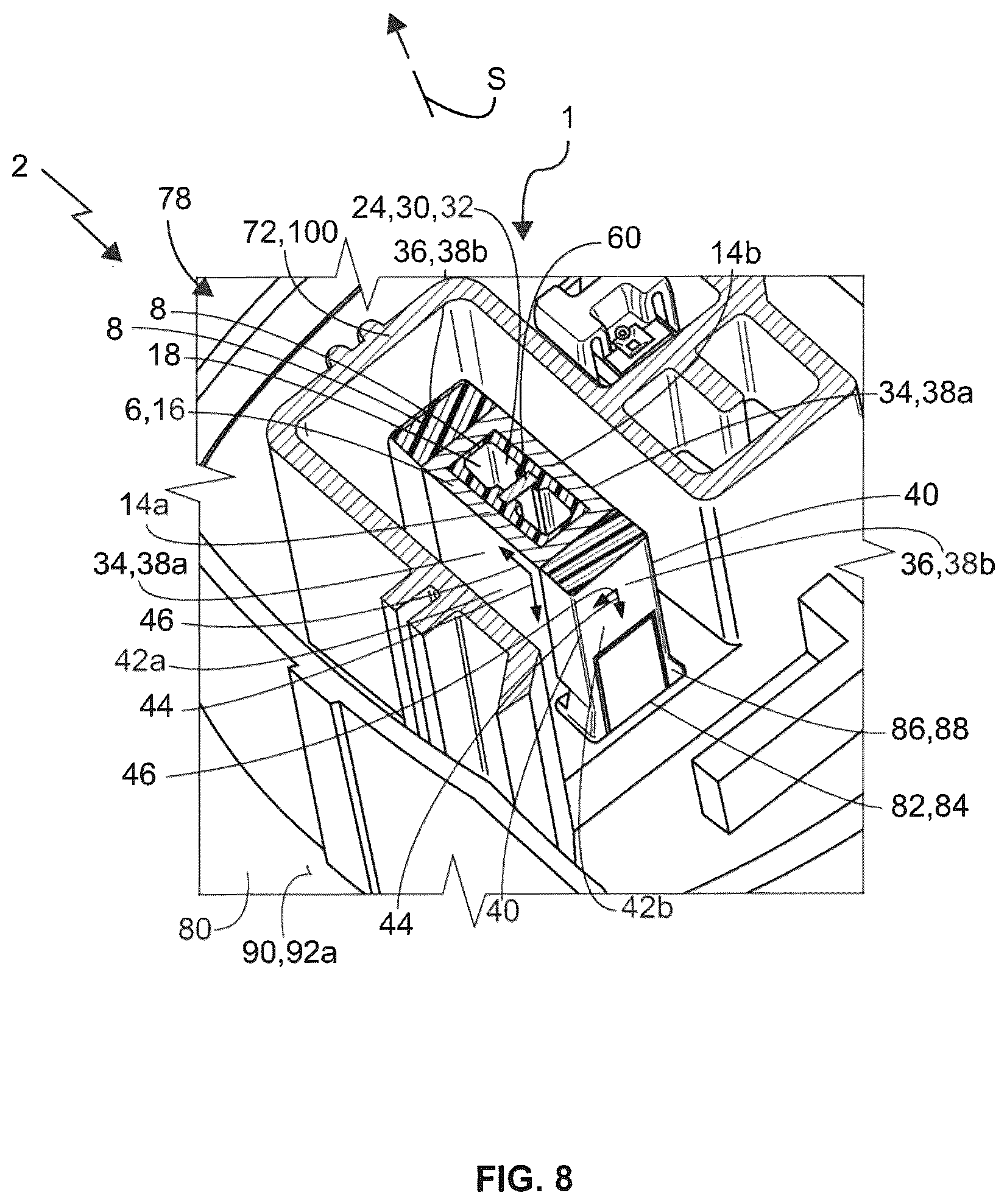 Patent US12562526 Figure 8 – Contact pin with a cooling channel system and electrical plug with such a contact pin