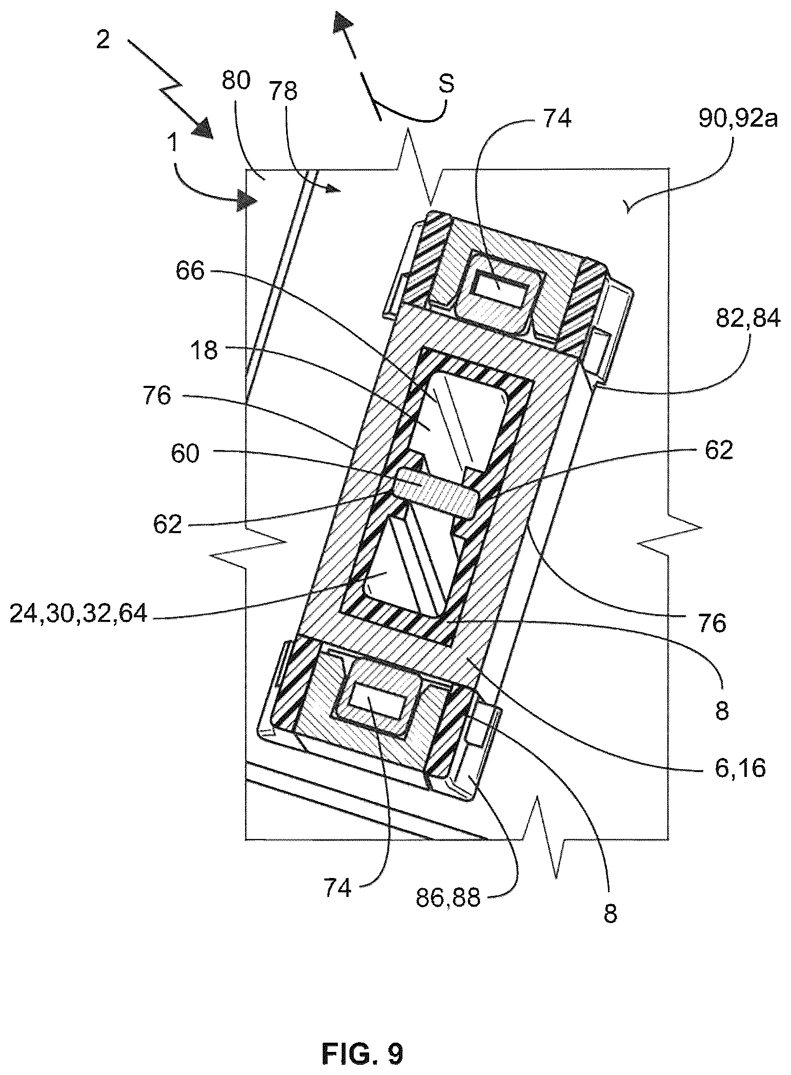 Patent US12562526 Figure 9 – Contact pin with a cooling channel system and electrical plug with such a contact pin