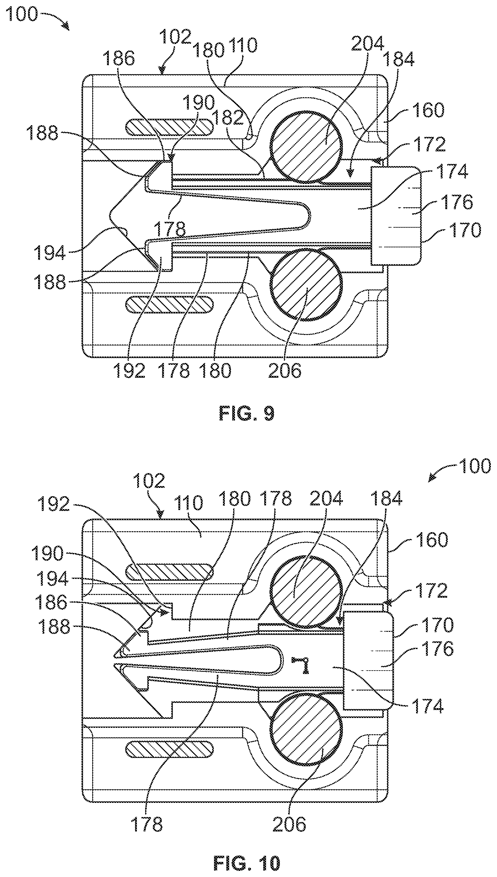 Patent US12562527 Figure 8 – Socket connector for a connector system having a latch for latching to a pin coupled to the socket connector