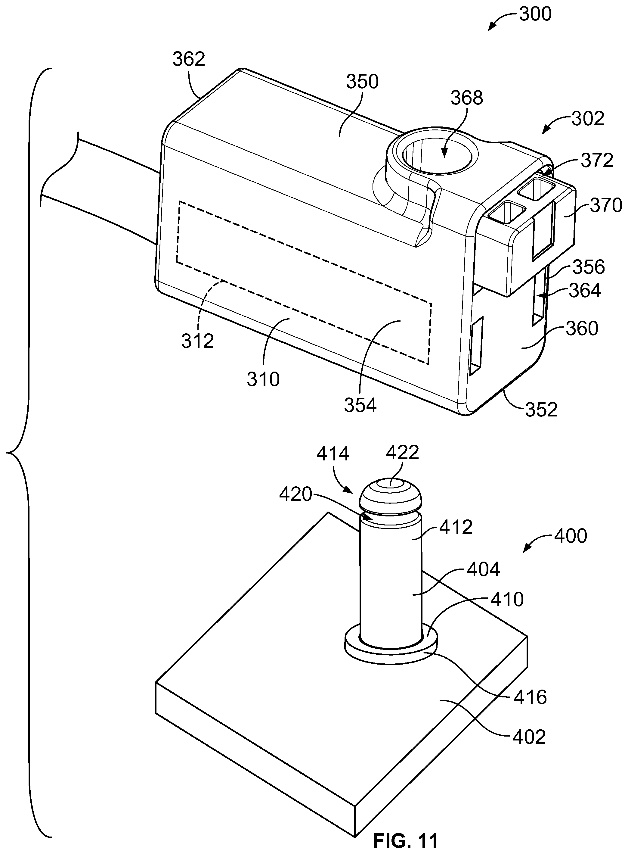 Patent US12562527 Figure 9 – Socket connector for a connector system having a latch for latching to a pin coupled to the socket connector