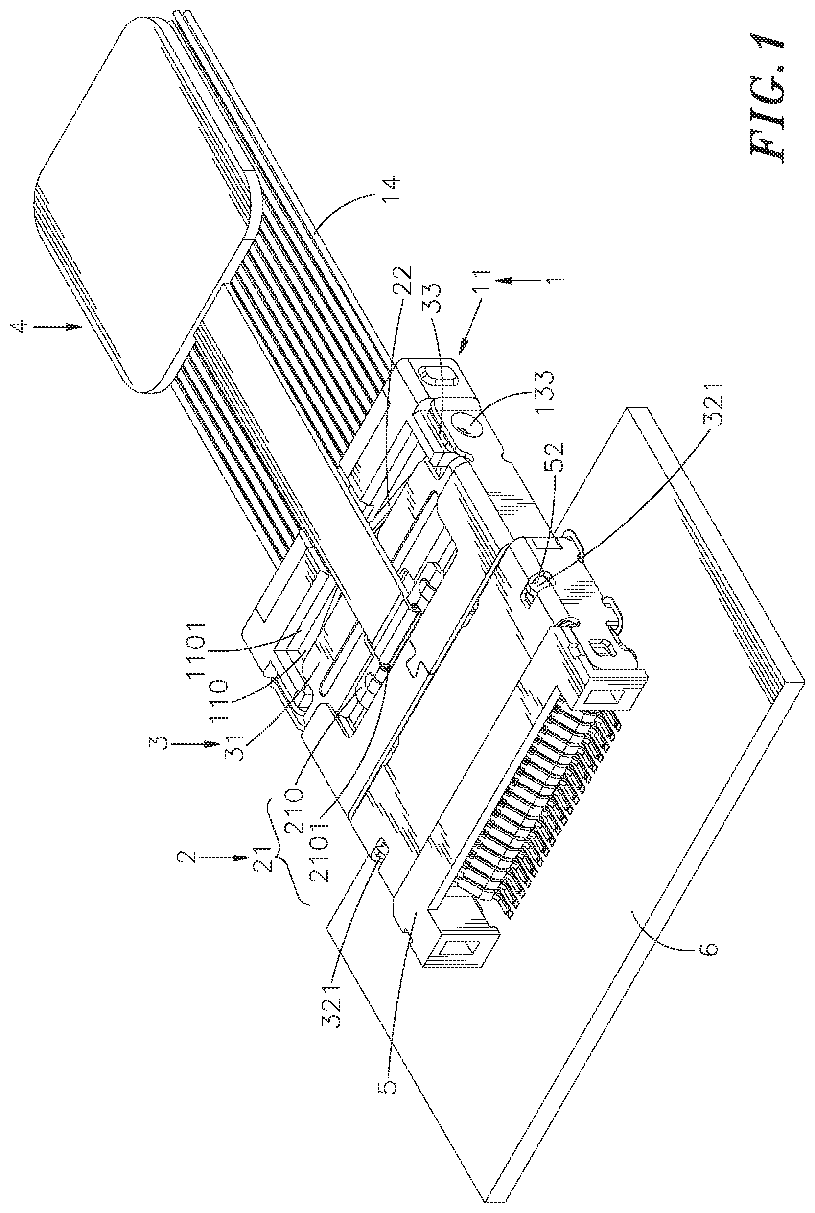 Patent US12562530 — Electrical plug connector snap release structure and the matching electrical socket connector — Figure 1