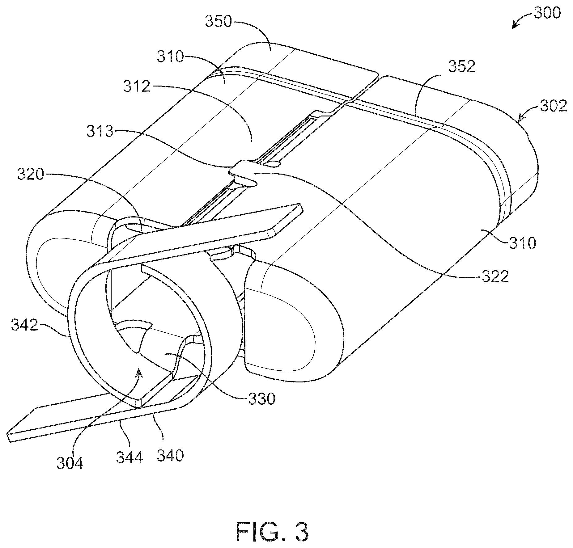 Patent US12562531 Figure 3 – EMI shield for simplified connector manufacturing