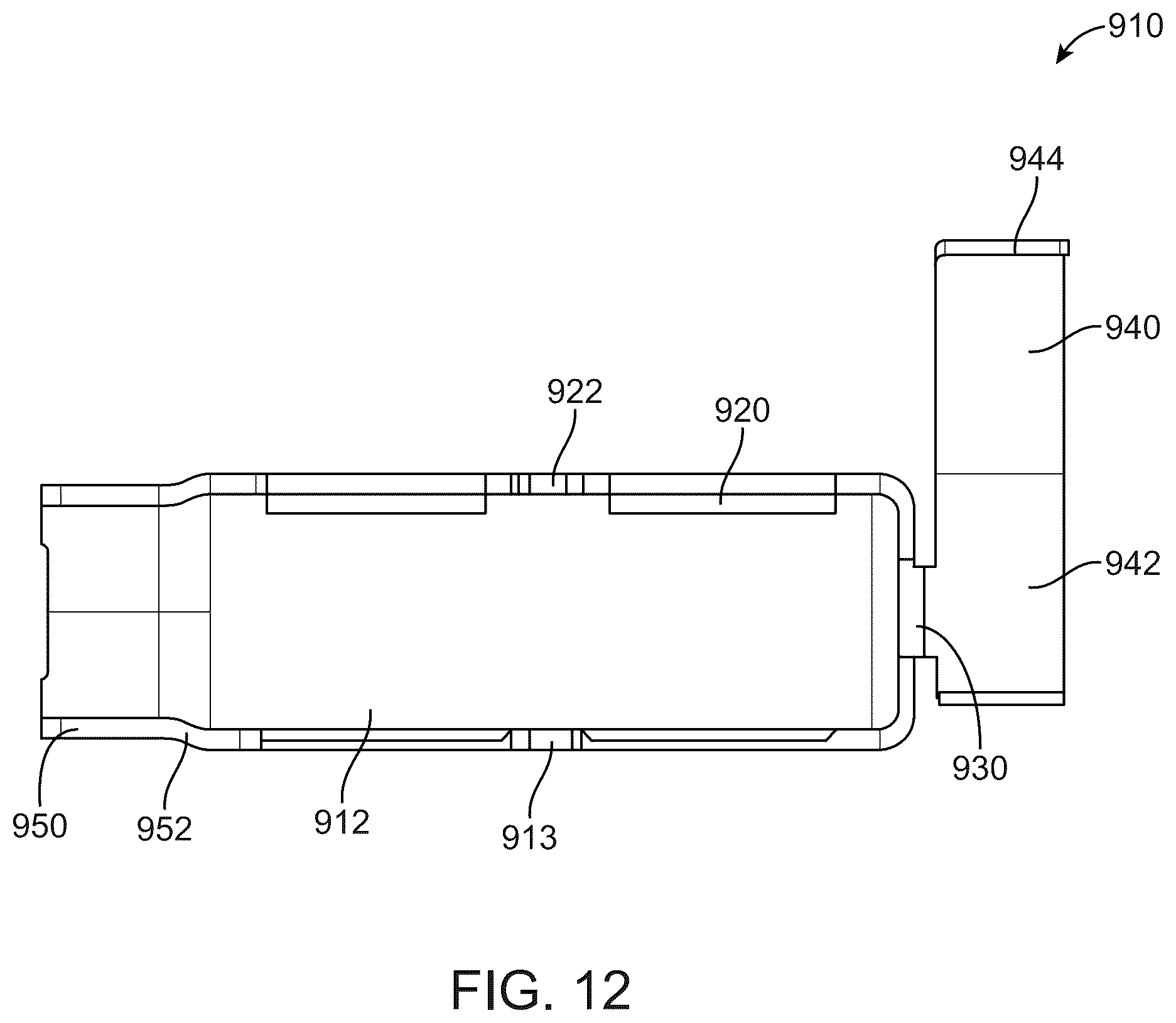 Patent US12562531 Figure 12 – EMI shield for simplified connector manufacturing