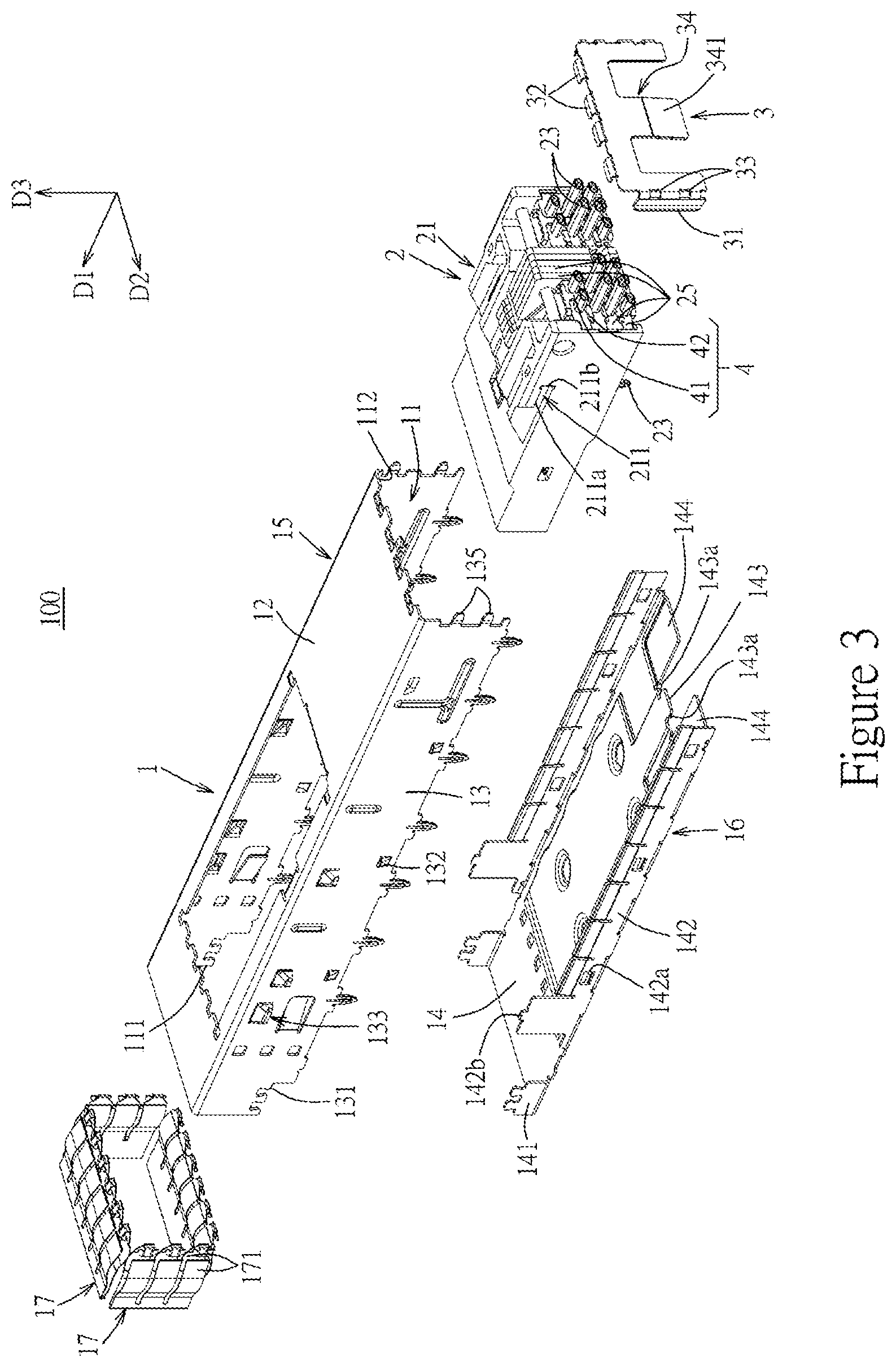 Patent US12562532 Figure 3 – Connector assembly