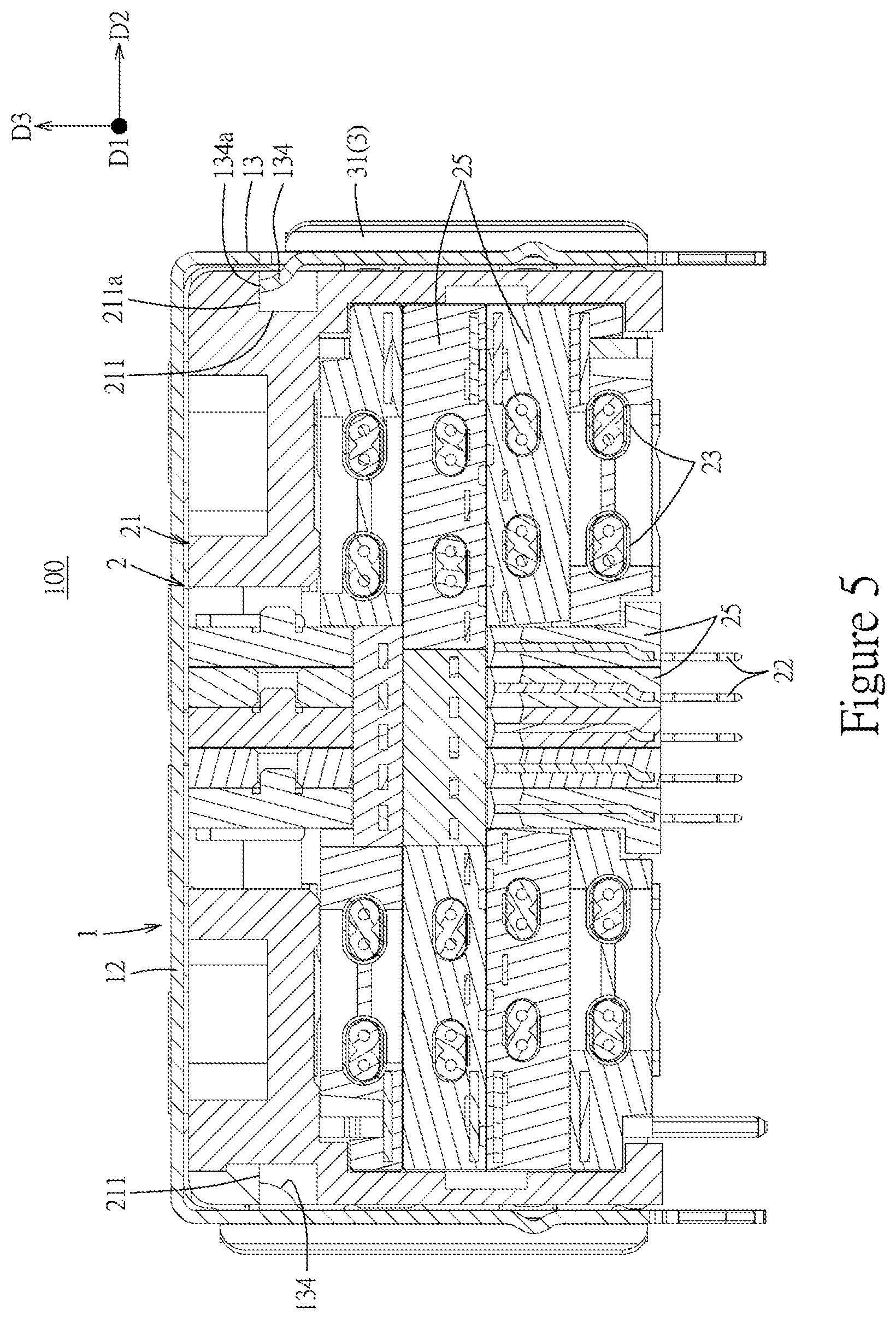 Patent US12562532 Figure 5 – Connector assembly