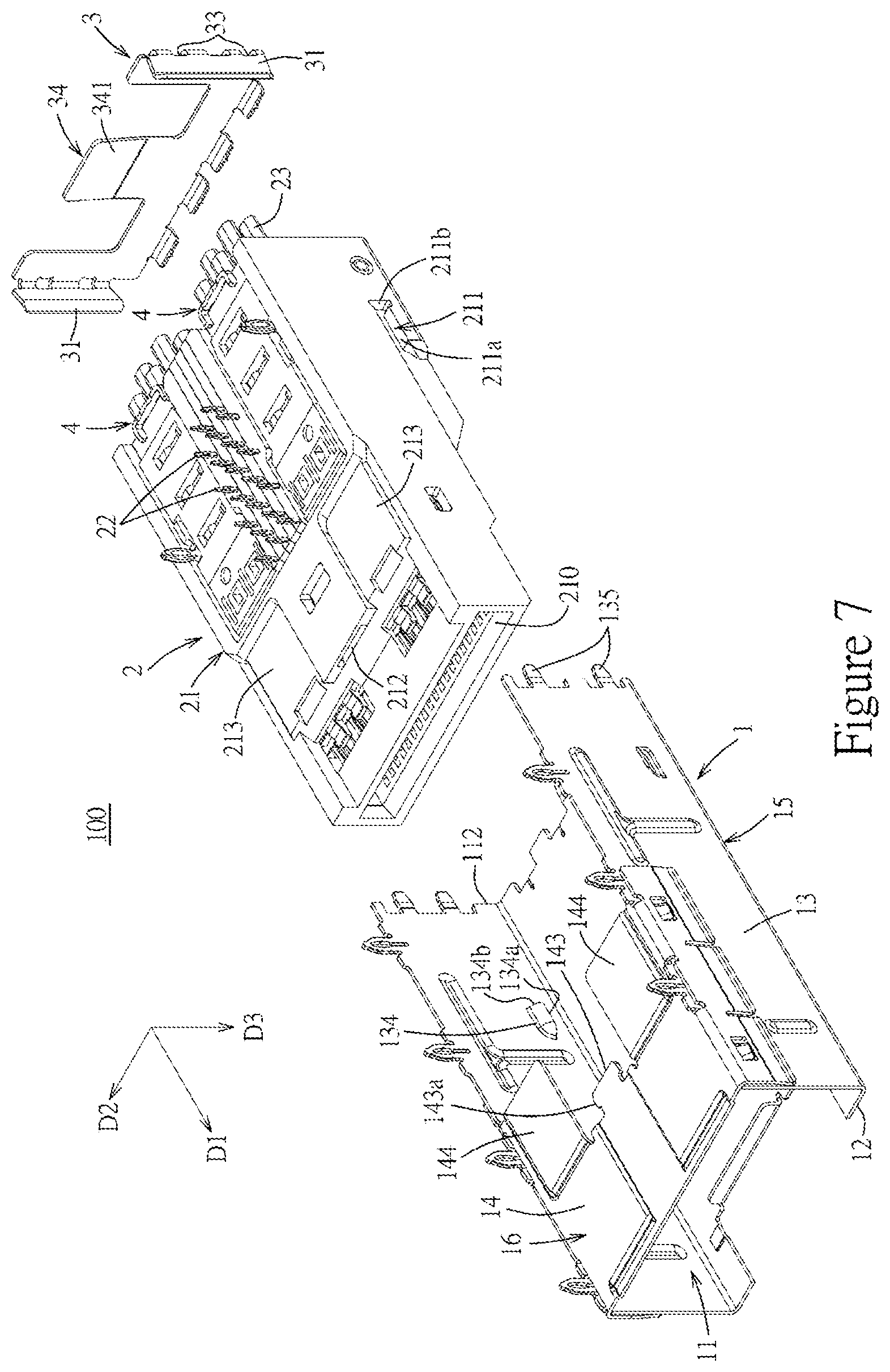 Patent US12562532 Figure 7 – Connector assembly