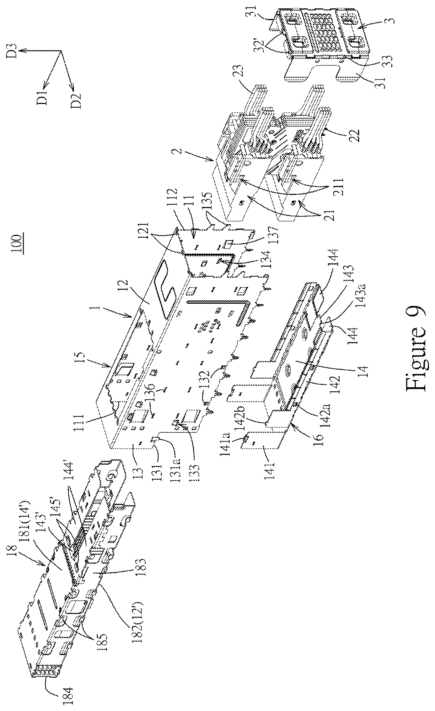 Patent US12562532 Figure 9 – Connector assembly