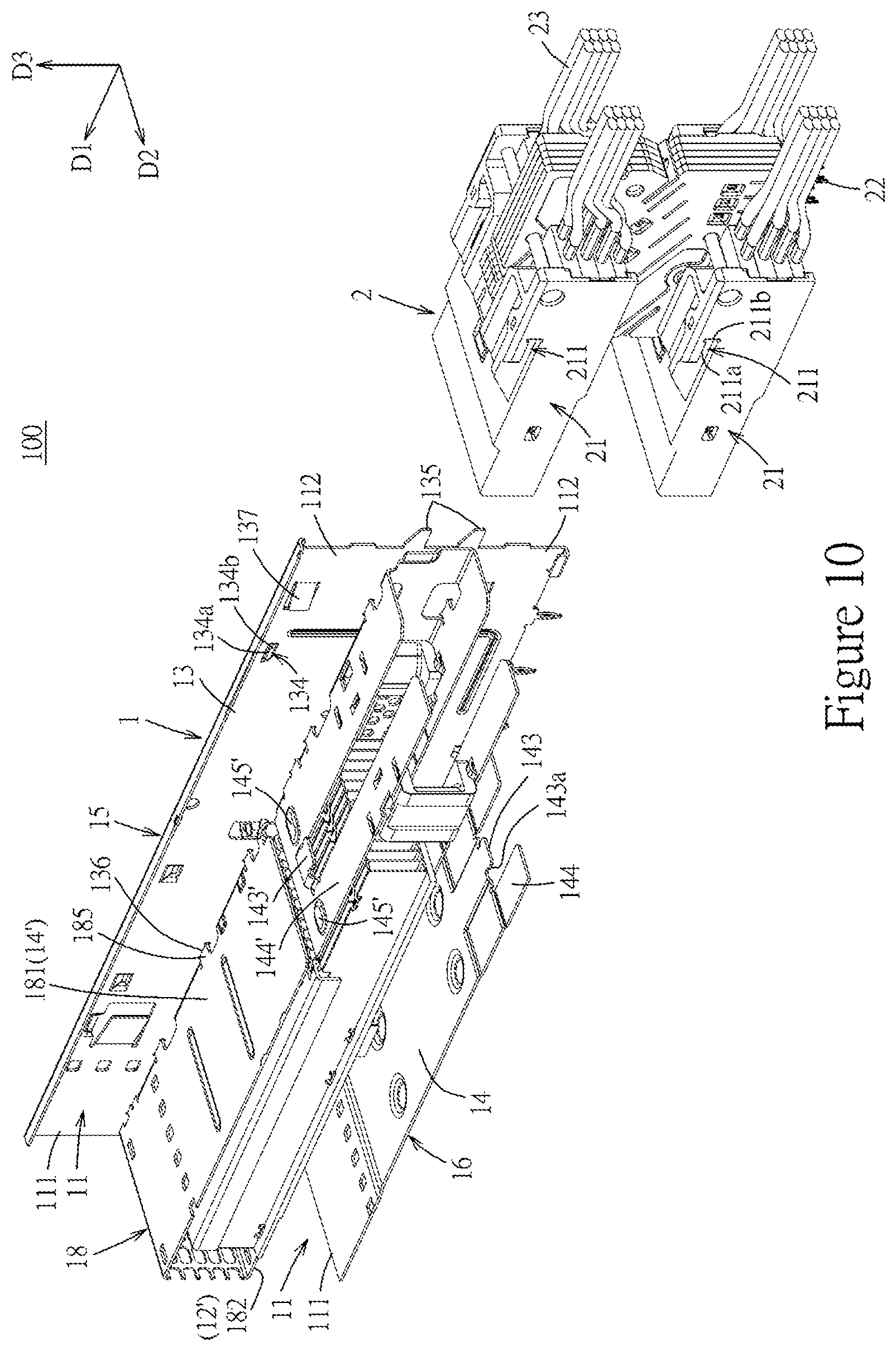 Patent US12562532 Figure 10 – Connector assembly