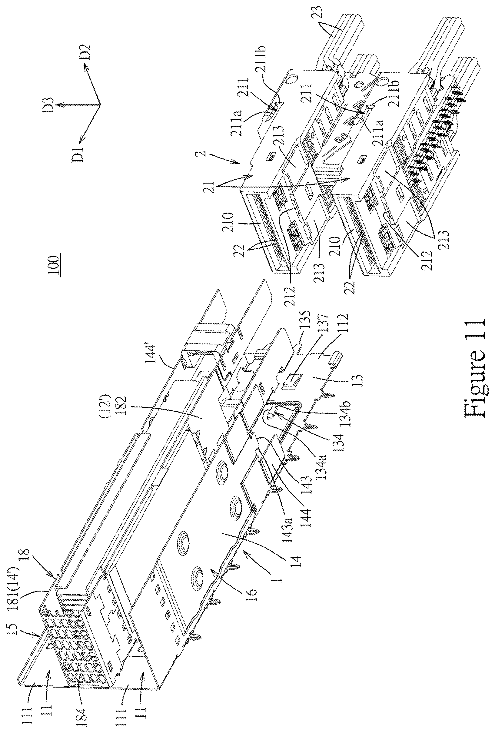 Patent US12562532 Figure 11 – Connector assembly