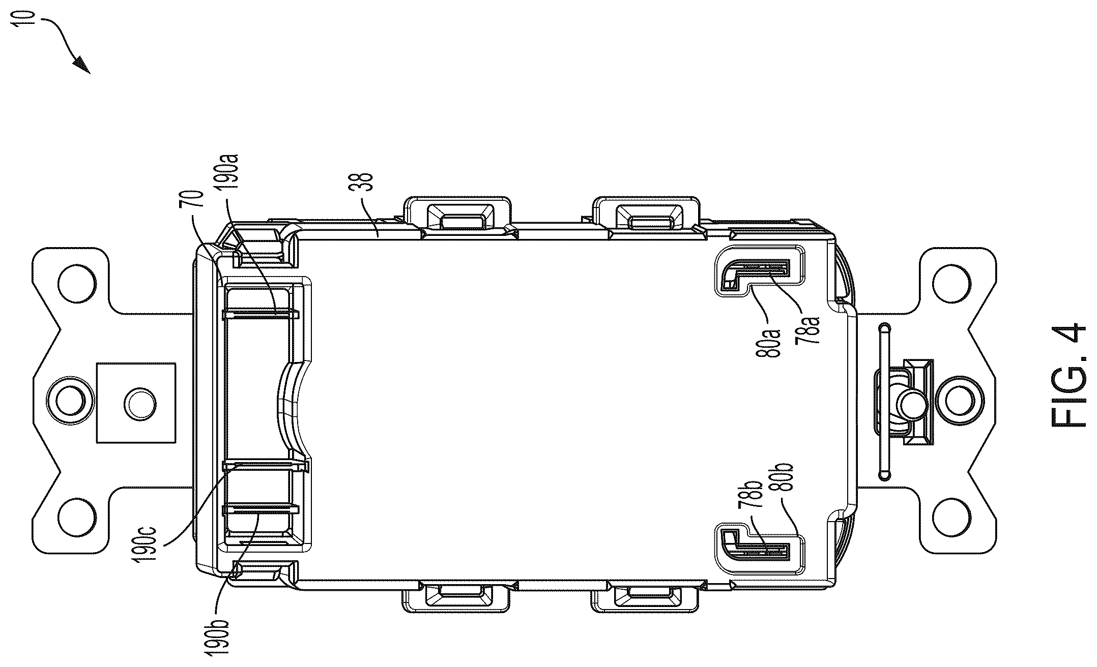 Patent US12562536 Figure 4 – Ground fault circuit interrupters and connectors for use with same