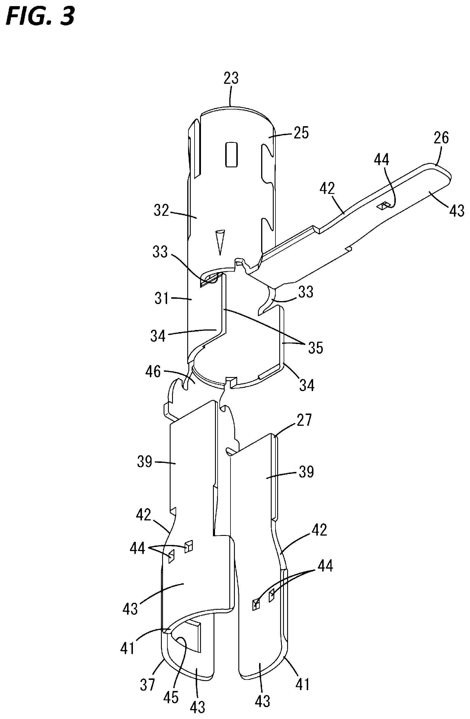Patent US12562538 Figure 3 – Shielded terminal