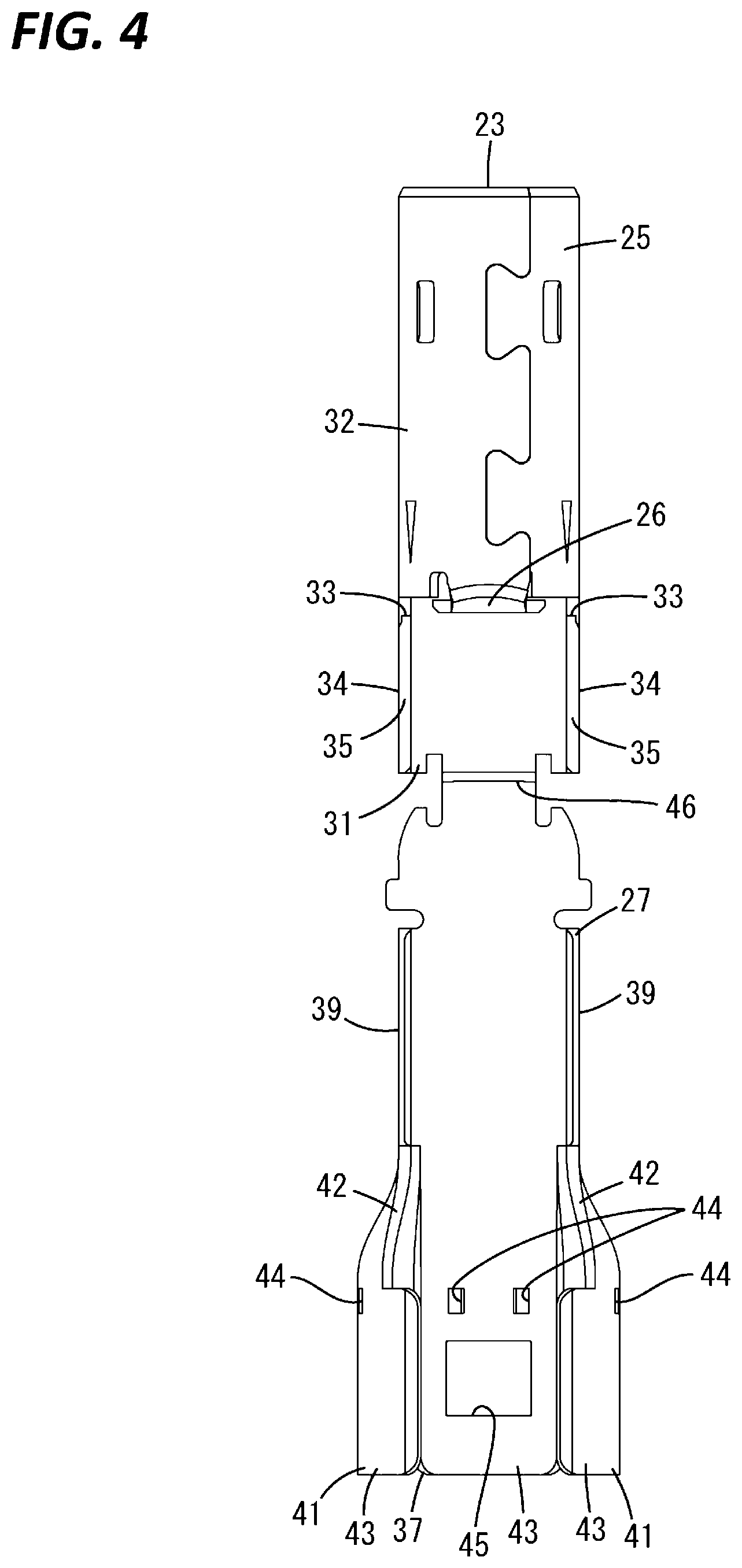 Patent US12562538 Figure 4 – Shielded terminal