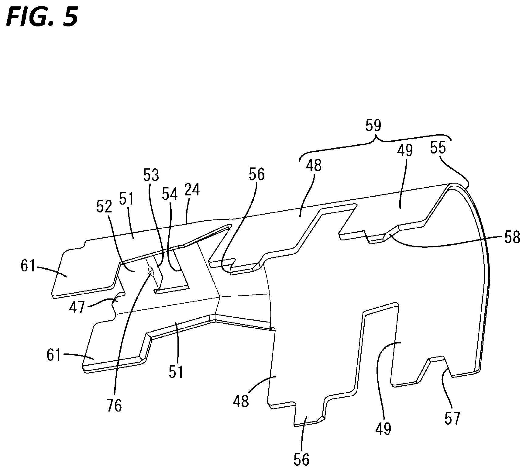 Patent US12562538 Figure 5 – Shielded terminal