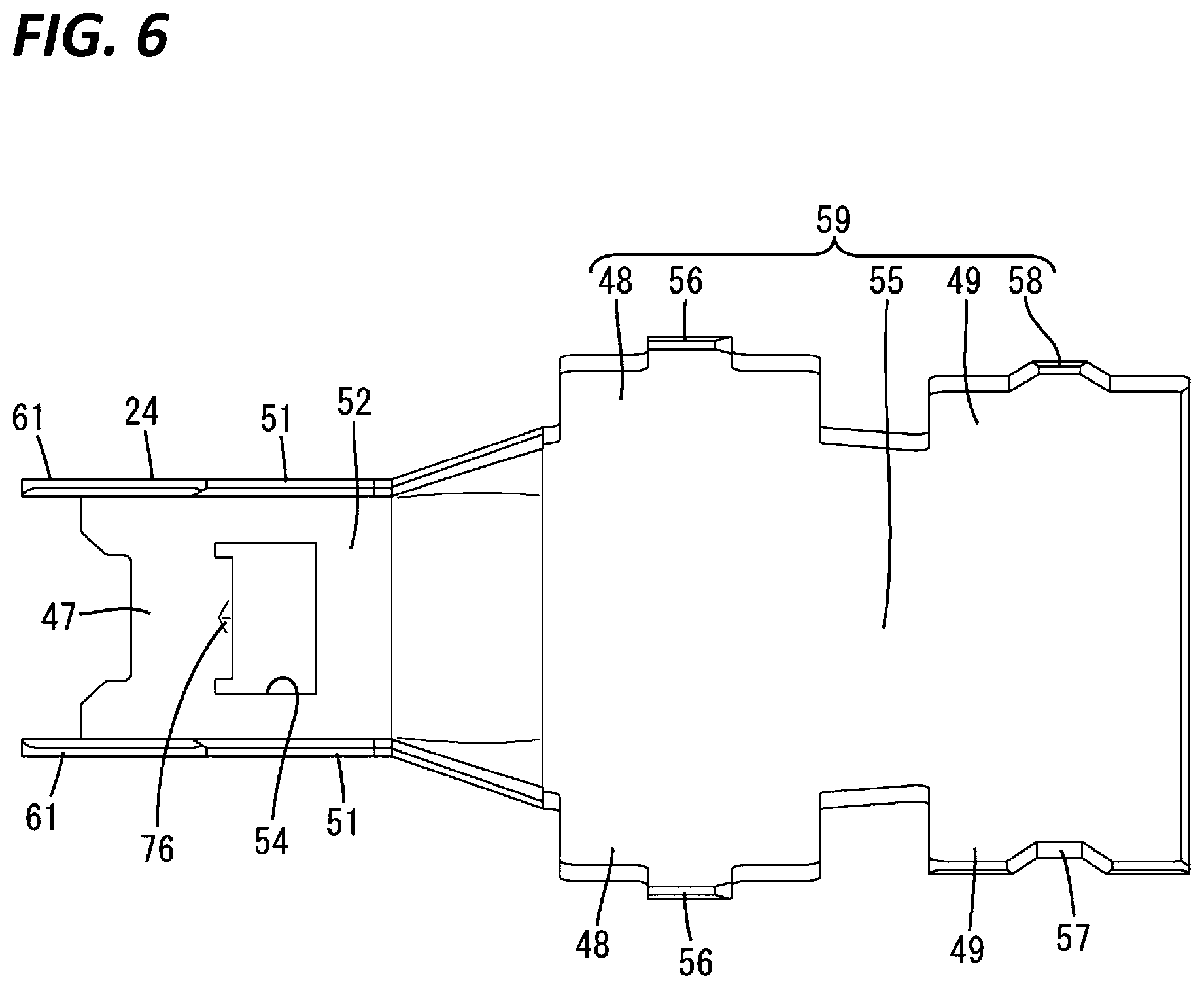 Patent US12562538 Figure 6 – Shielded terminal