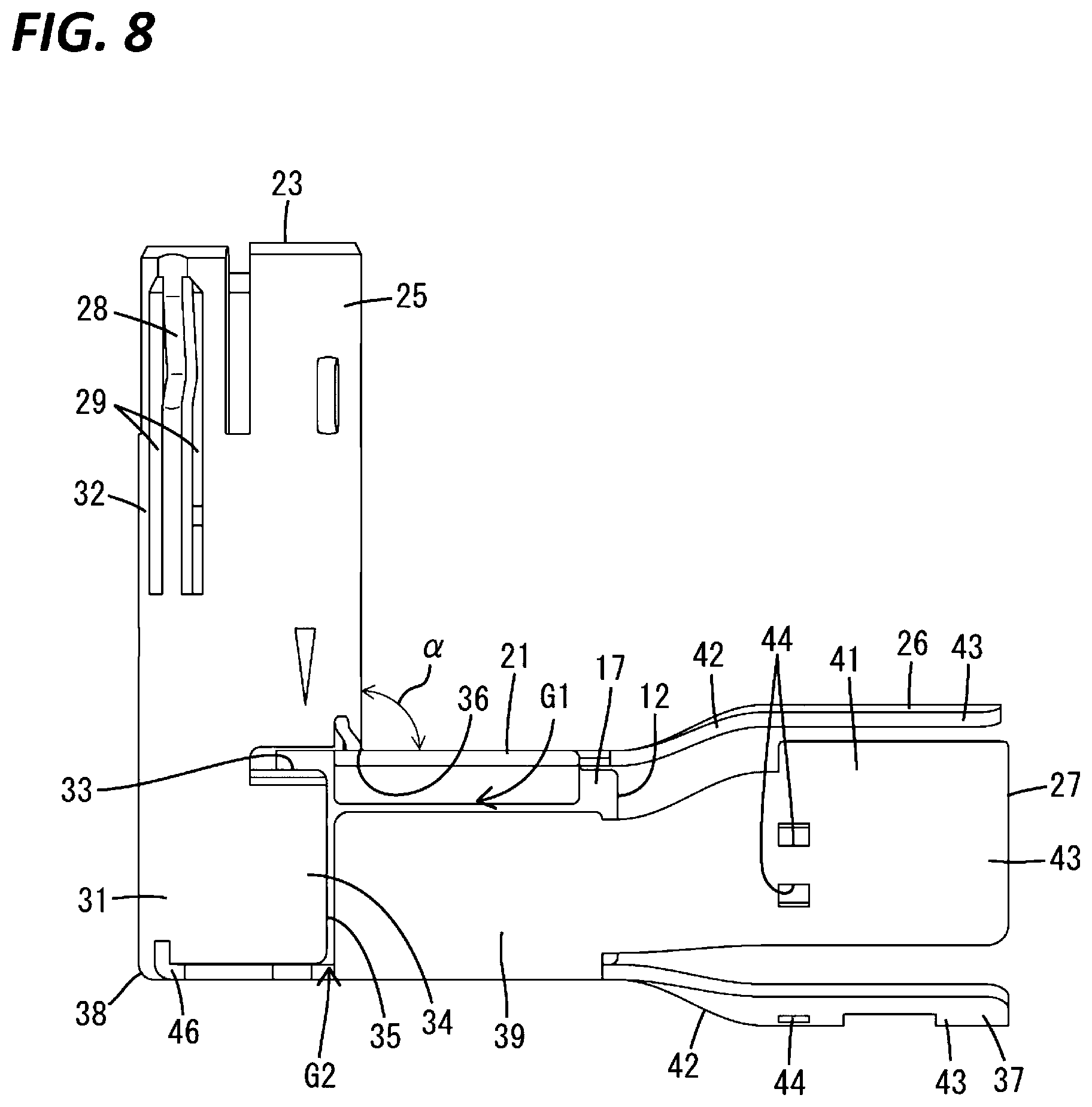 Patent US12562538 Figure 8 – Shielded terminal