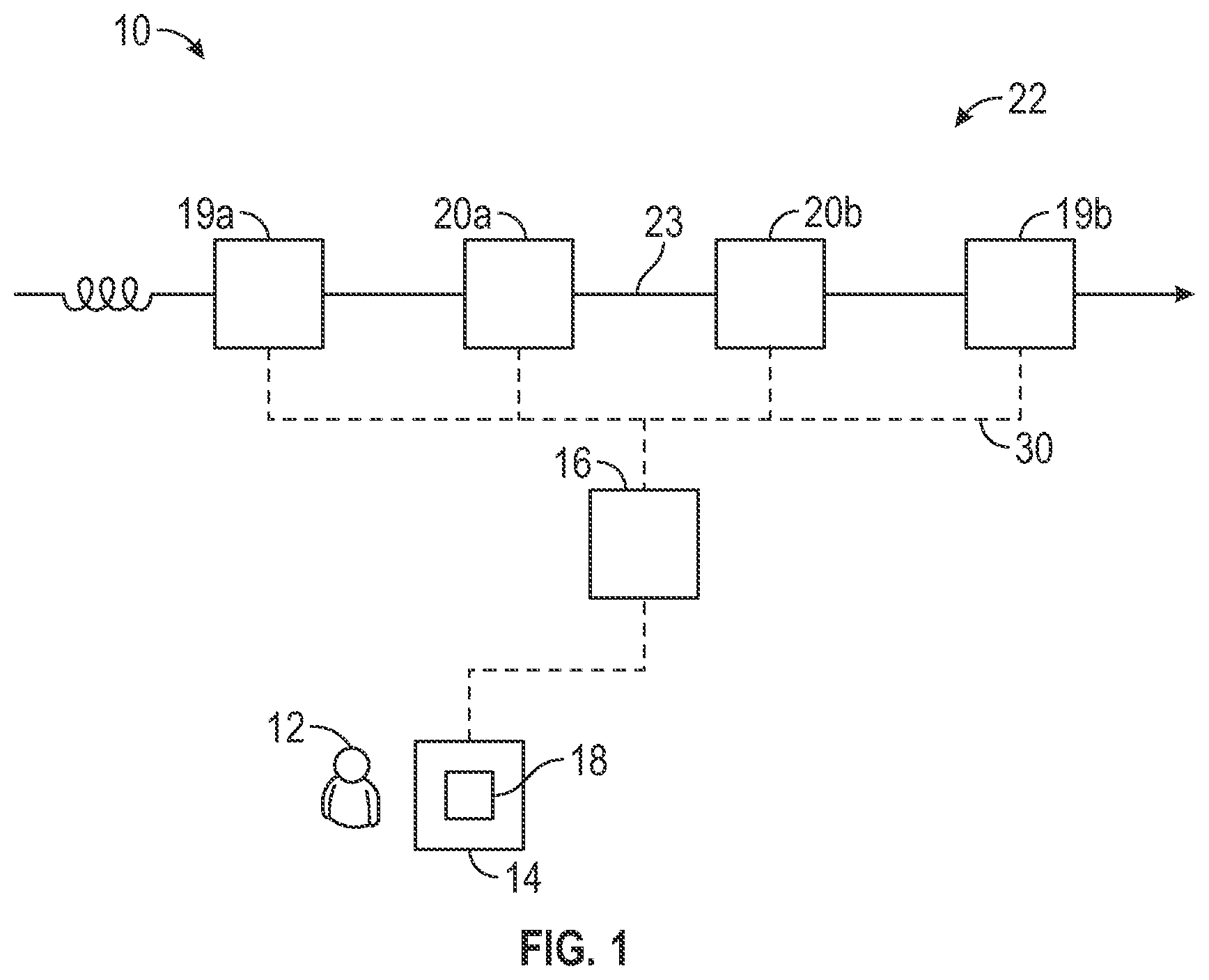 Patent US12562544 Figure 1 – Automatic configuration of pump attributes of a Raman amplifier to achieve a desired gain profile