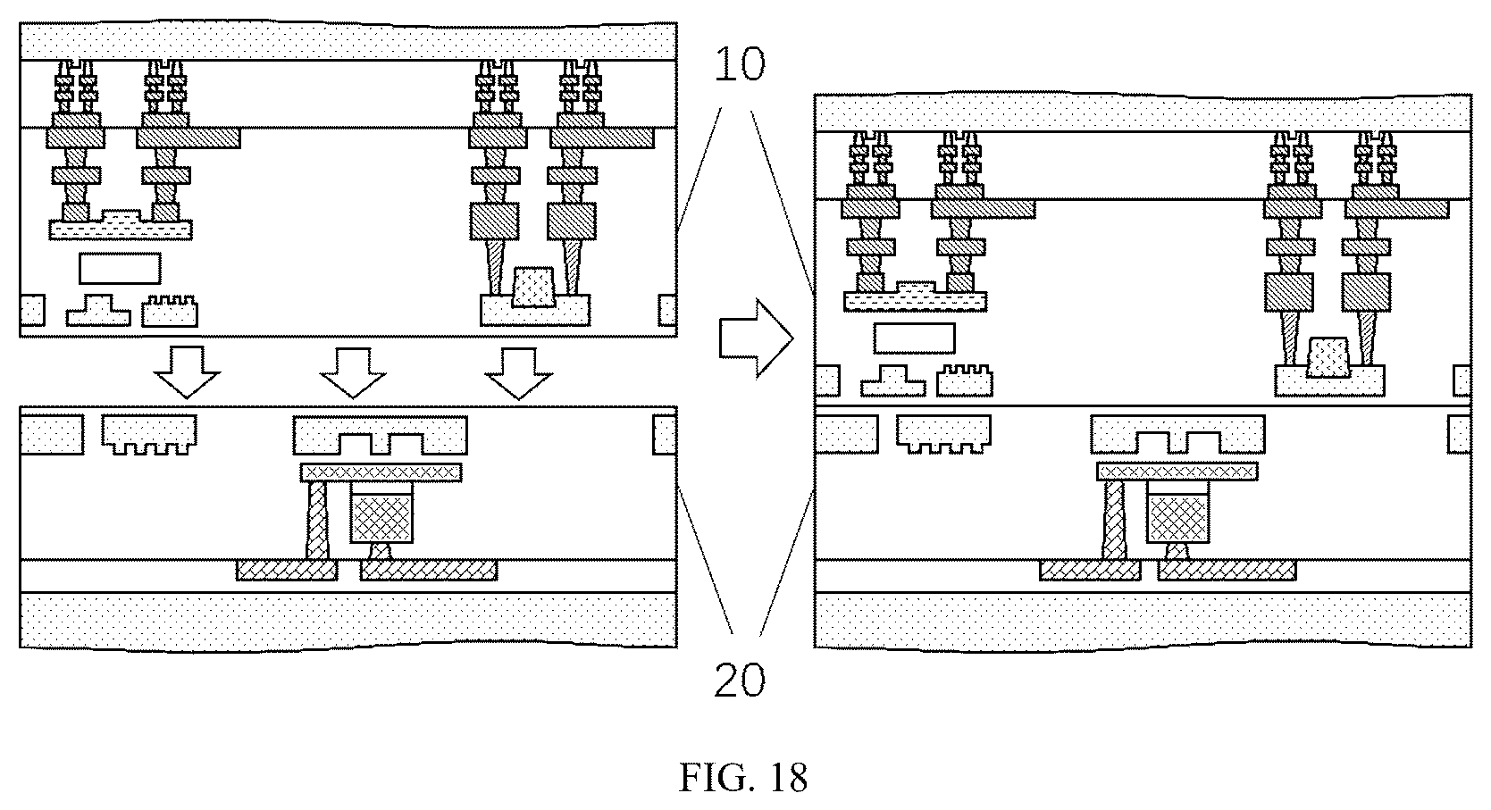 Patent US12562547 Figure 18 – Integration method for modularized silicon-based heterogeneous photoelectric integrated architecture