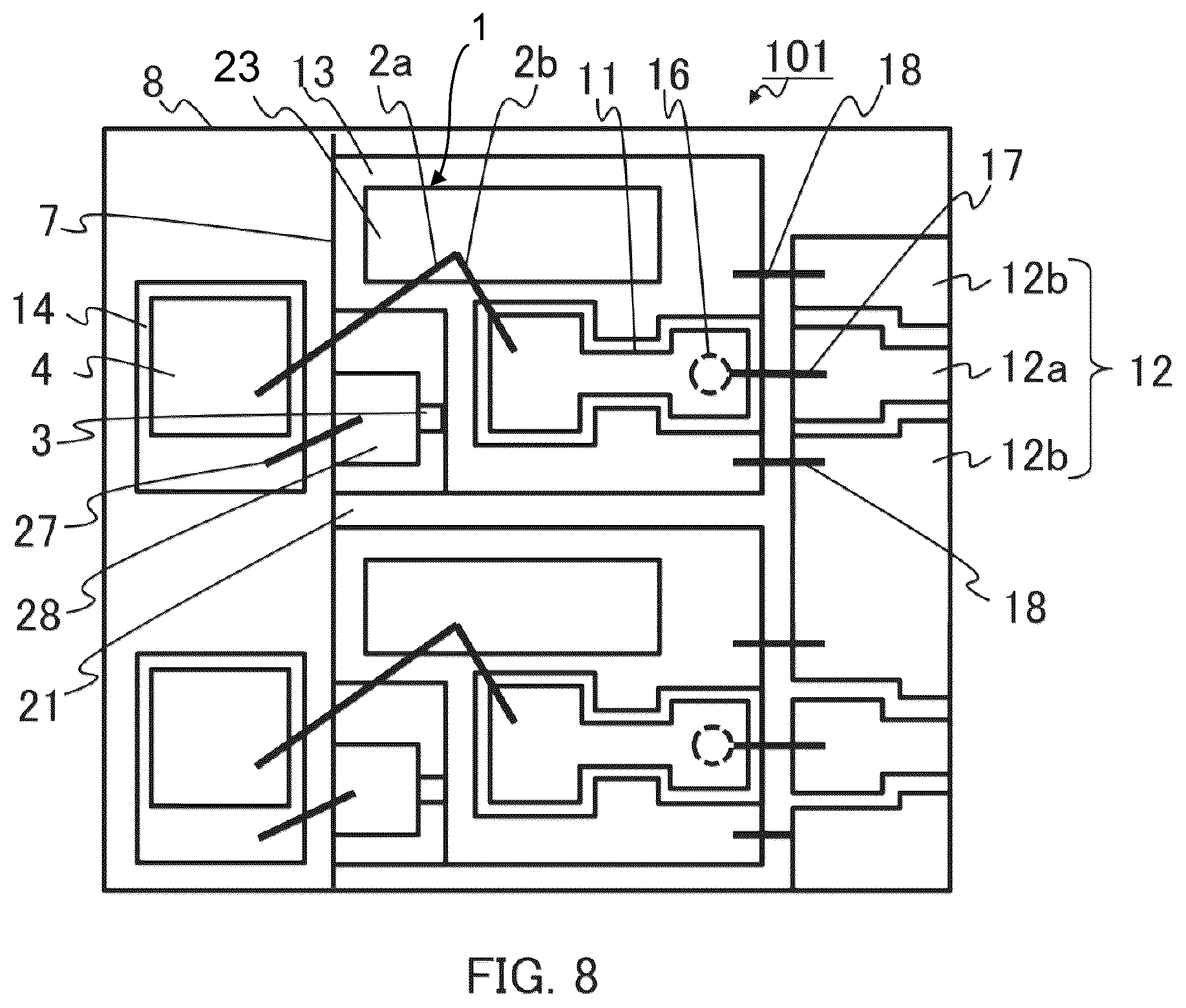 Patent US12562548 Figure 8 – Optical semiconductor device